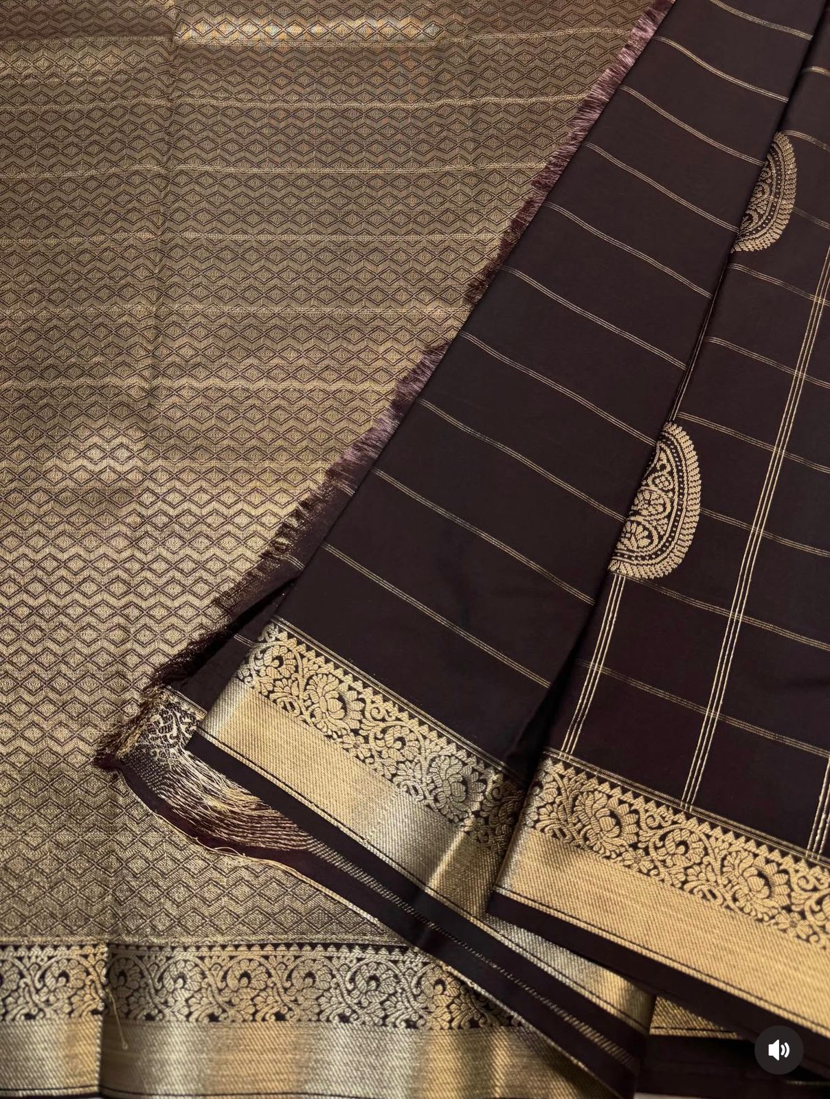 PREMIUM SEMI KANCHI SILK SAREE - BROWN