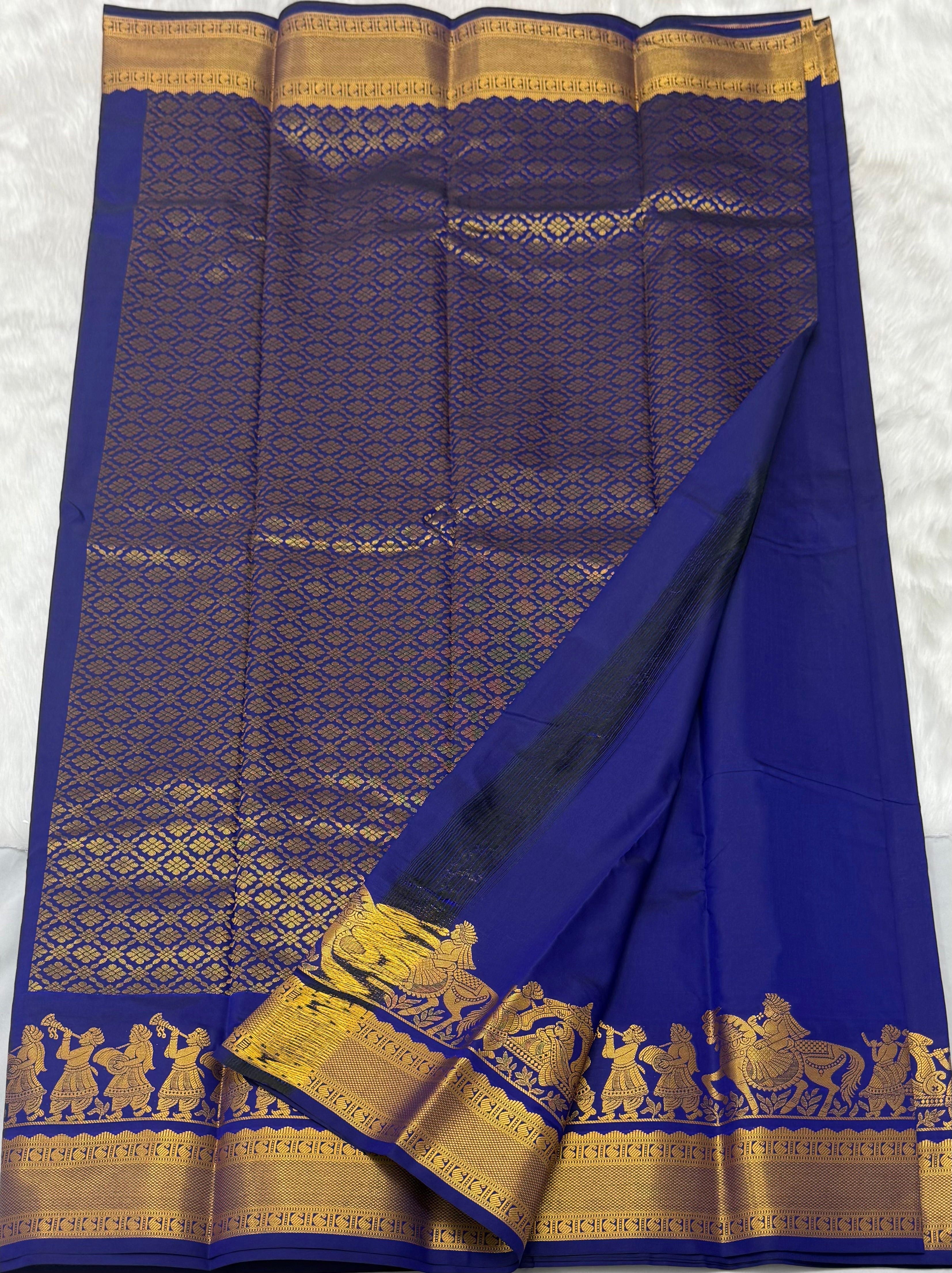 TRENDING PALLAKU DESIGN SOFT SILK SAREE - ROYAL BLUE