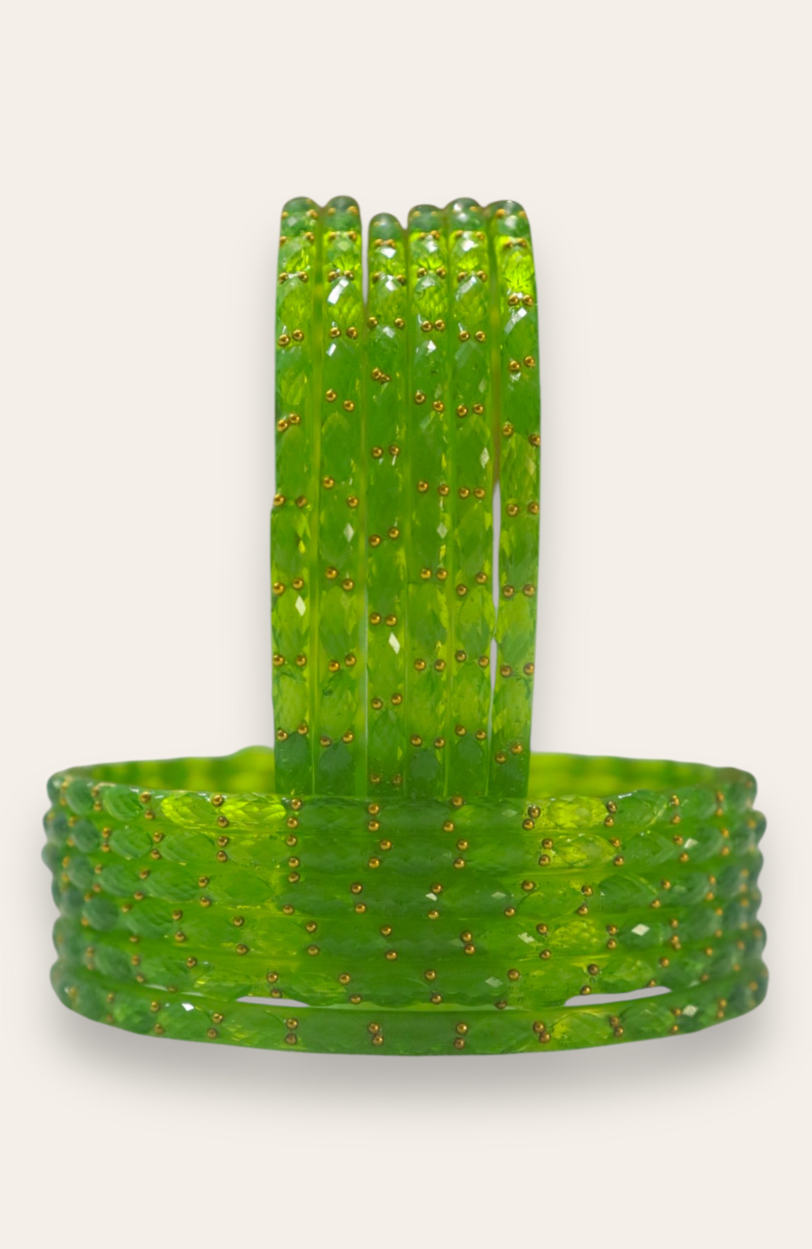 RAINDROP GLASS BANGLES PACK OF 12