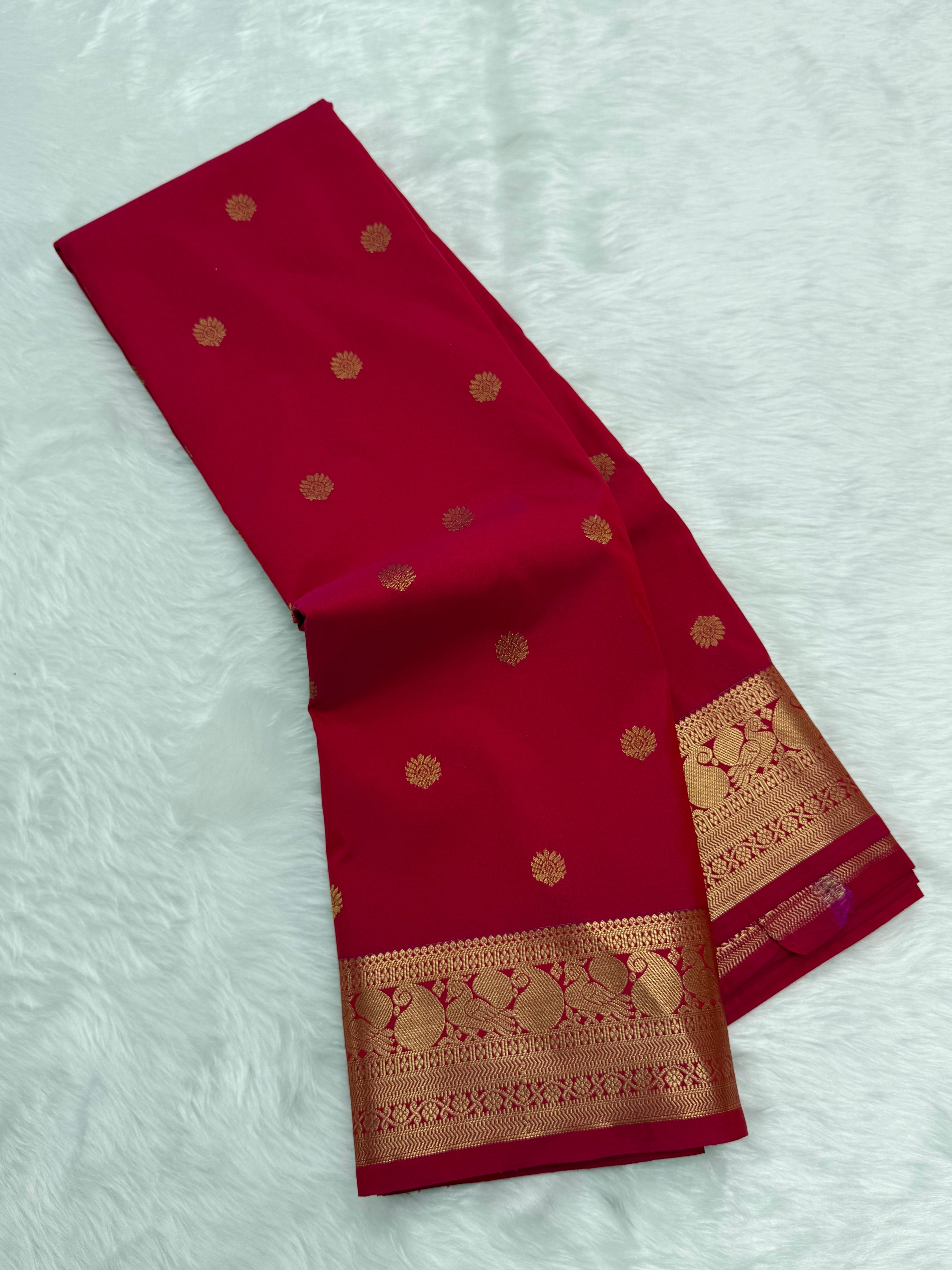 PREMIUM SEMI KANCHI SILK SAREE - MAGENTA
