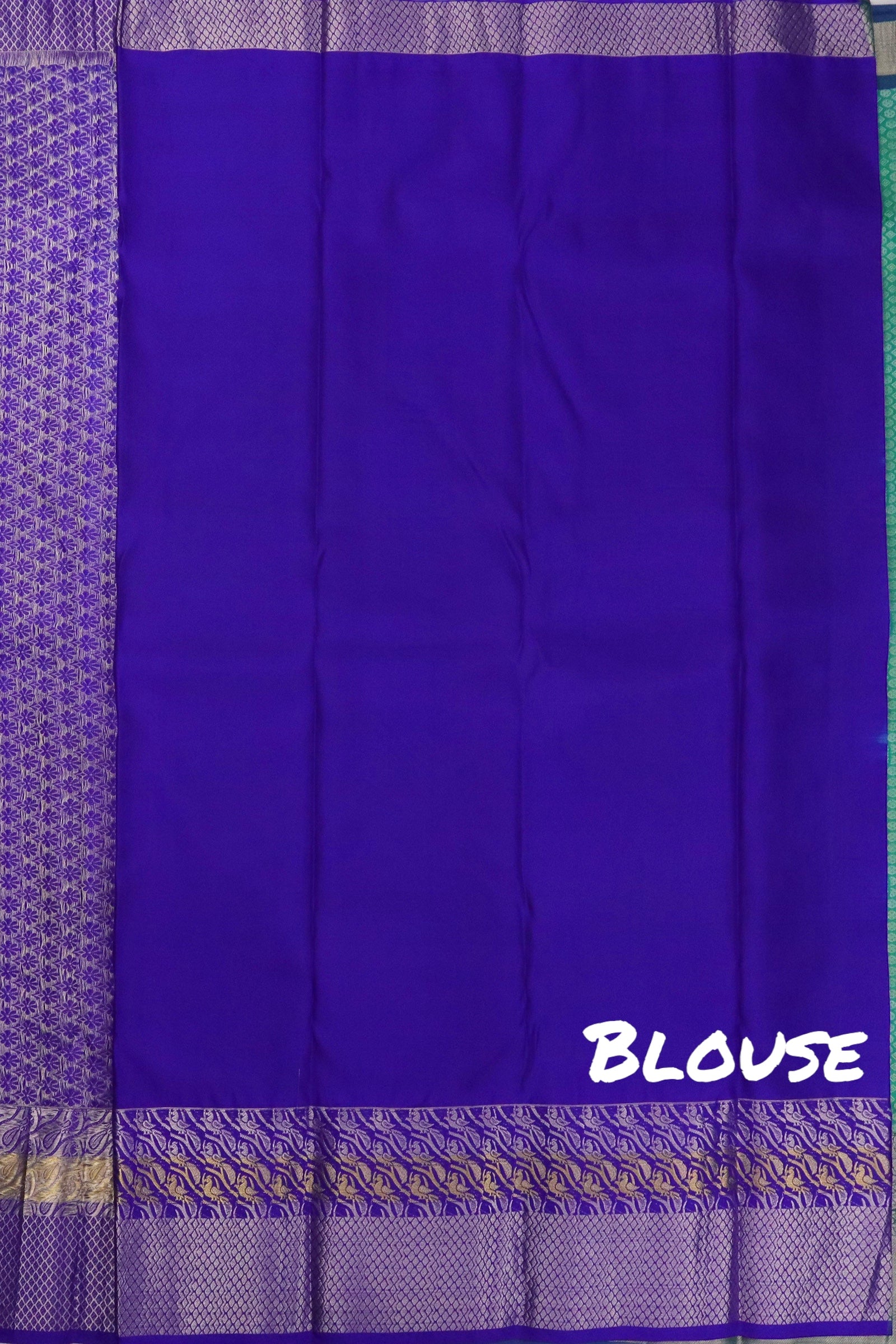 TURQUOISE TEAL KANCHIPURAM PURE SILK SAREE | SILKMARK® CERTIFIED