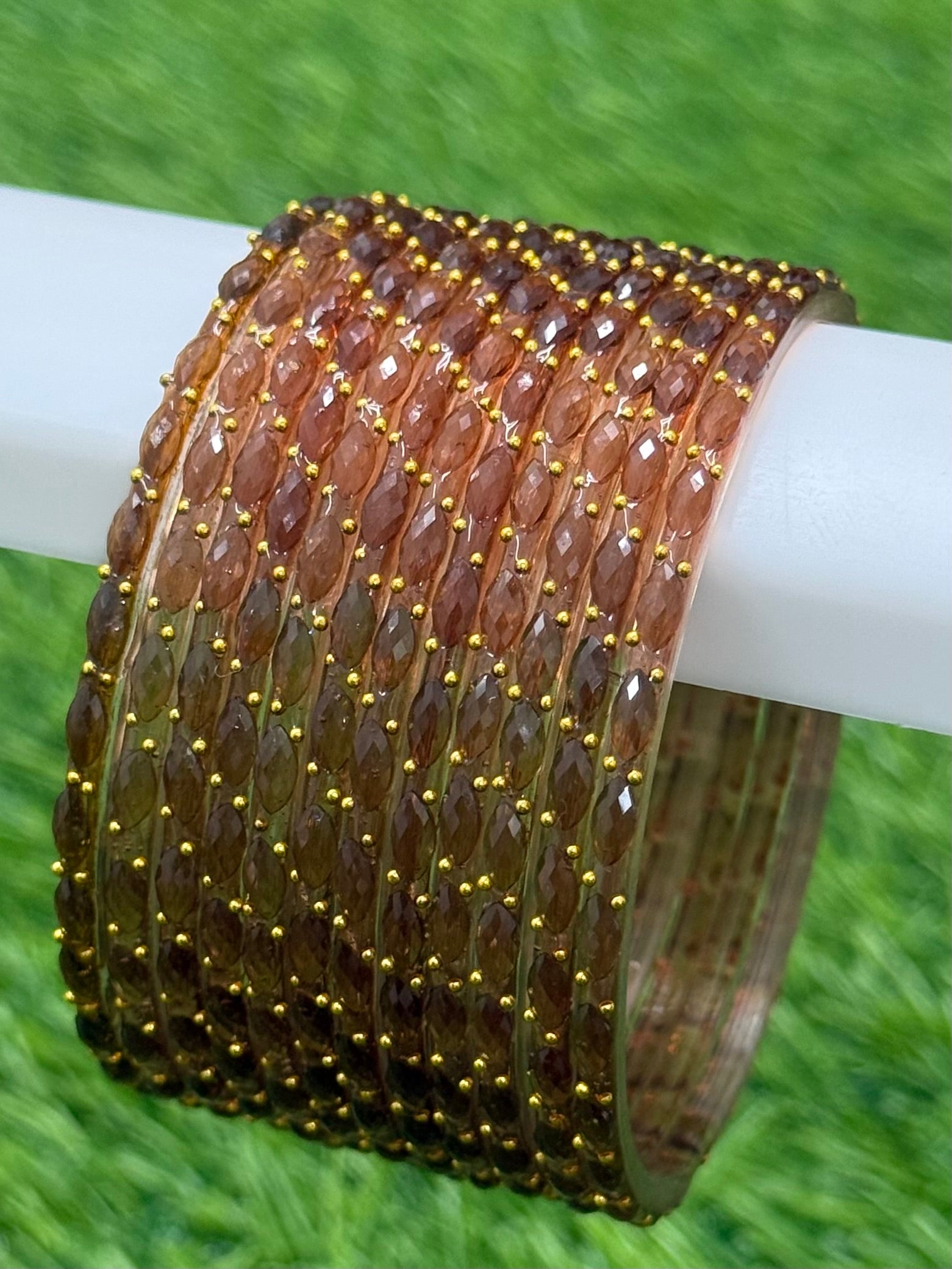 RAINDROP GLASS BANGLES PACK OF 12