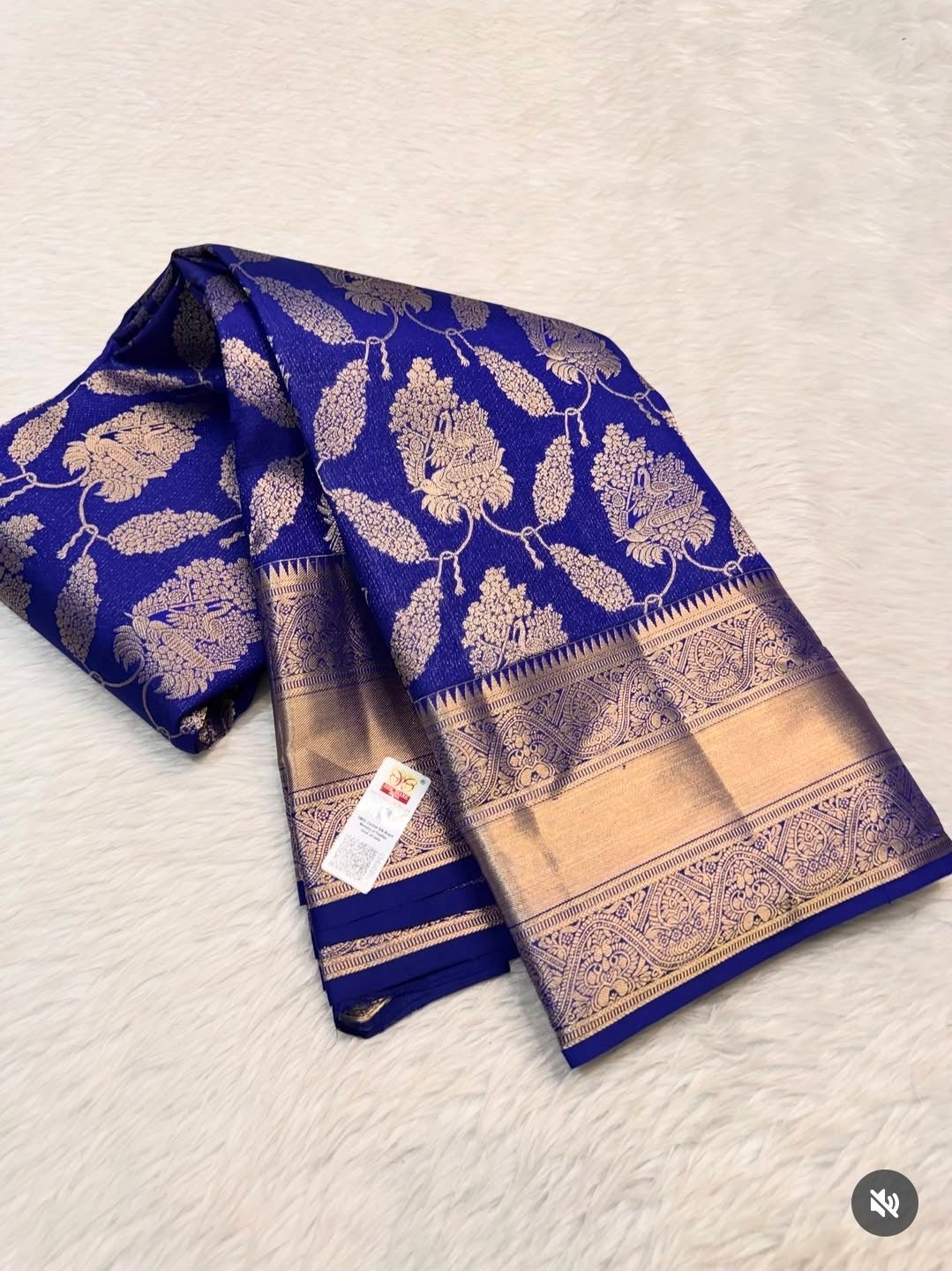 KANCHIPURAM PURE SILK SAREE | SILKMARK® CERTIFIED - ELECTRIC BLUE