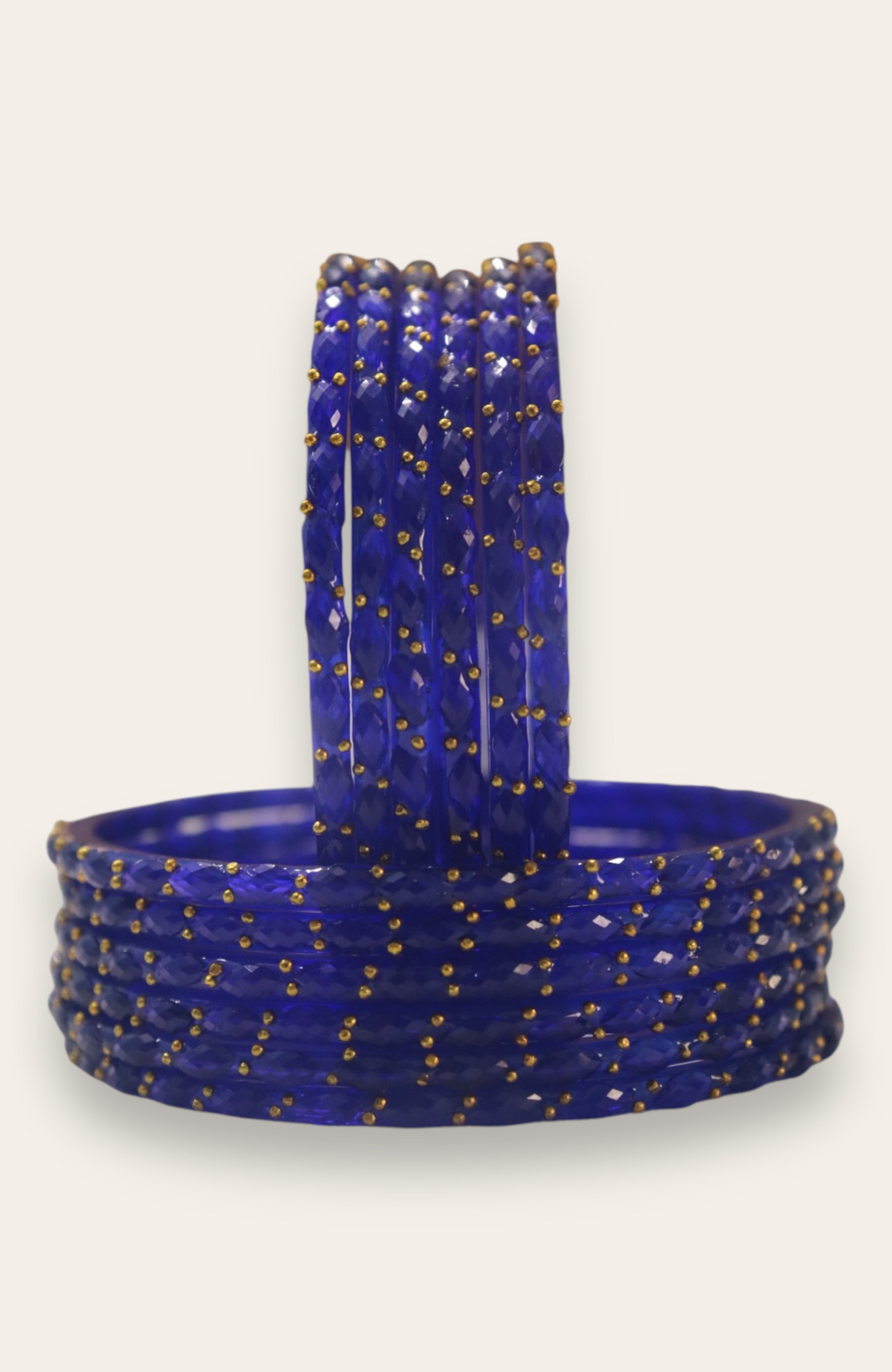 RAINDROP GLASS BANGLES PACK OF 12