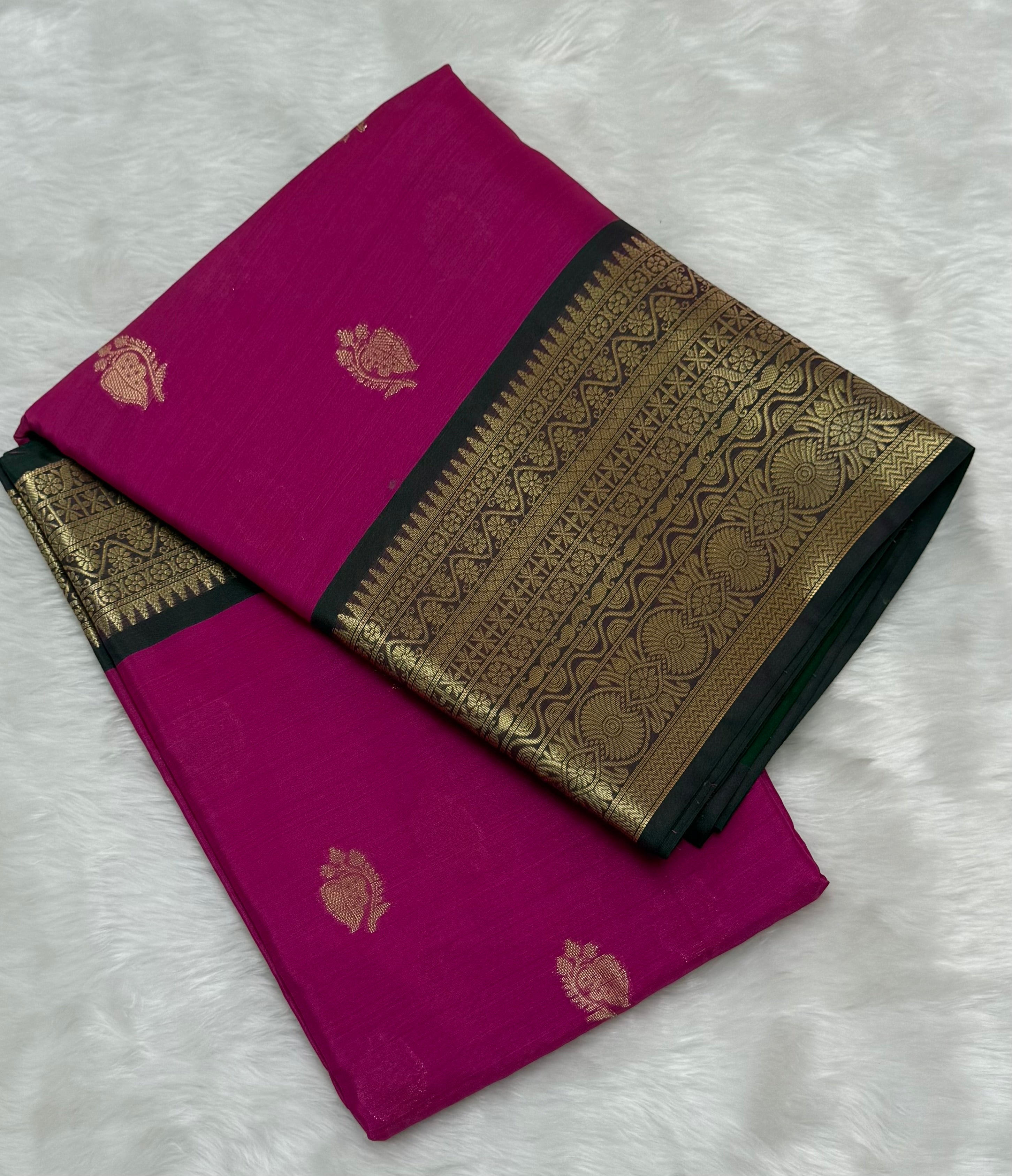 PREMIUM BANARASI KAATAN SILK SAREE - BARBIE PINK