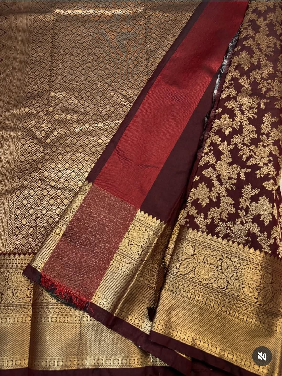 PREMIUM SEMI KANCHI SILK SAREE - CHOCLATE BROWN