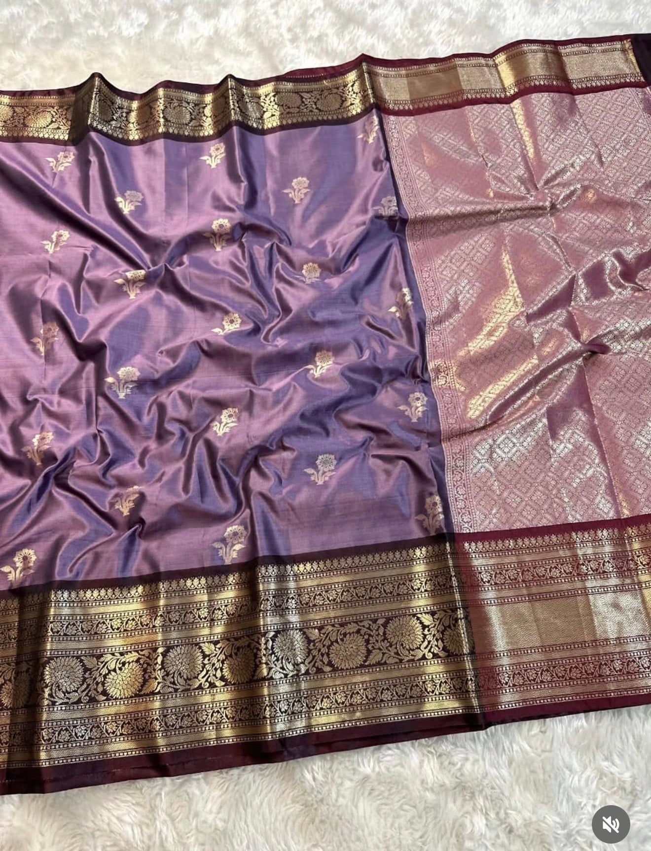PREMIUM BANARASI KATAAN SILK SAREE - MODERATE PURPLE