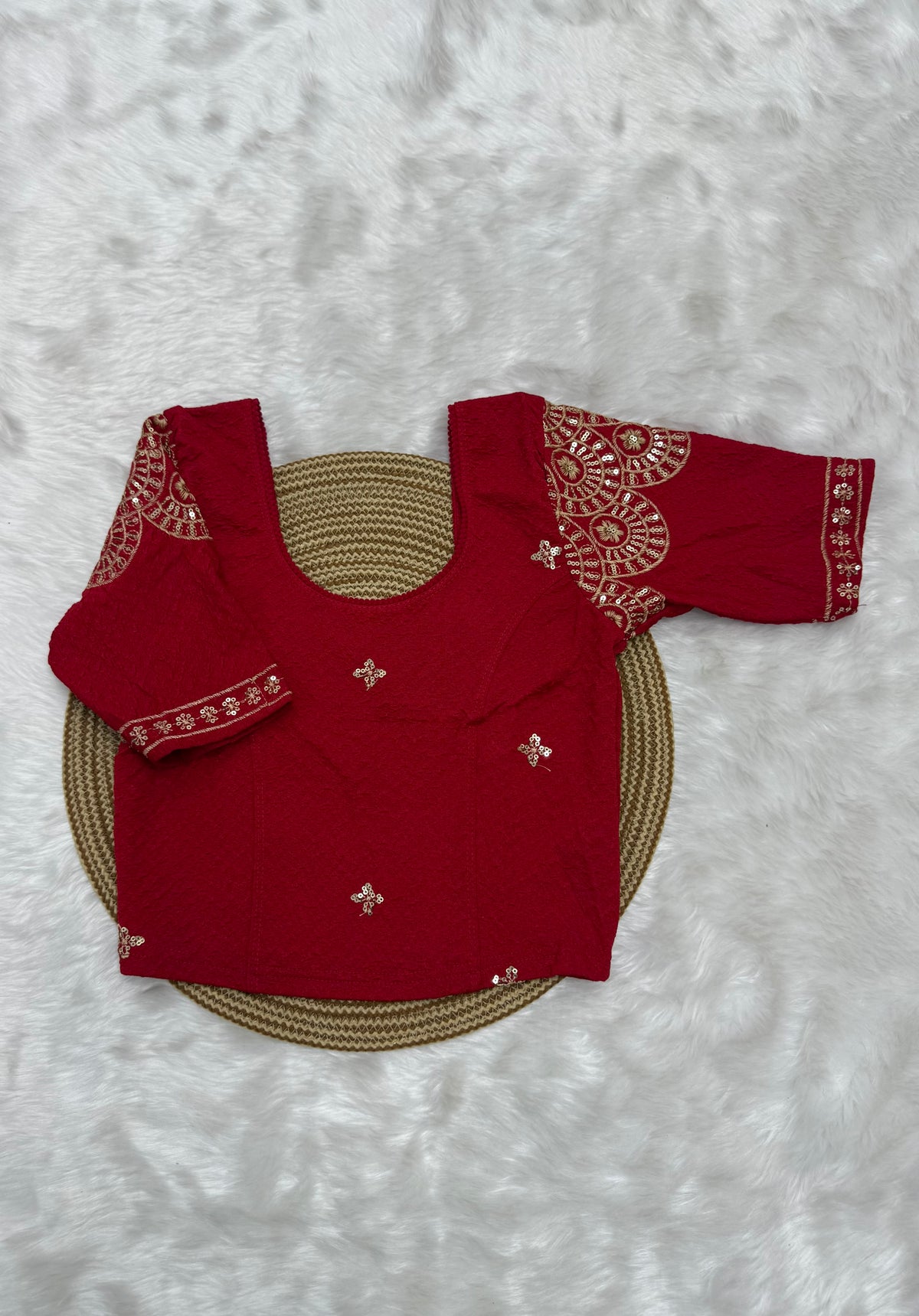 DESIGNER STRETCHABLE BLOUSE - RED