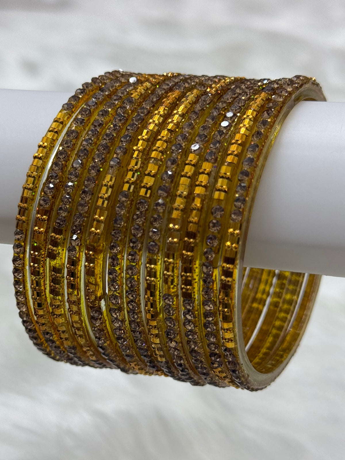 PREMIUM RAINDROP GLASS BANGLES PACK OF 12