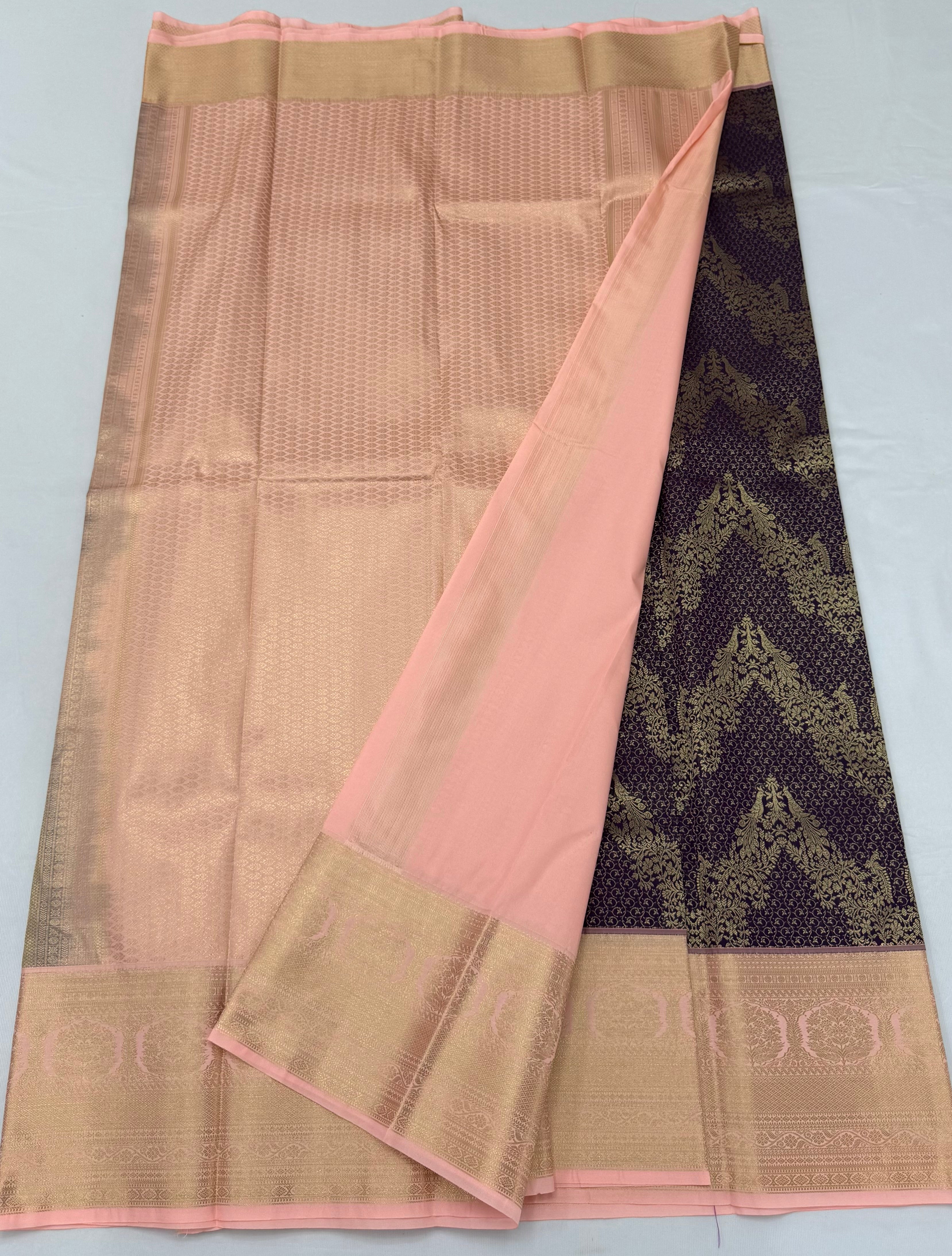 PREMIUM SEMI KANCHI SILK SAREE - PURPLE