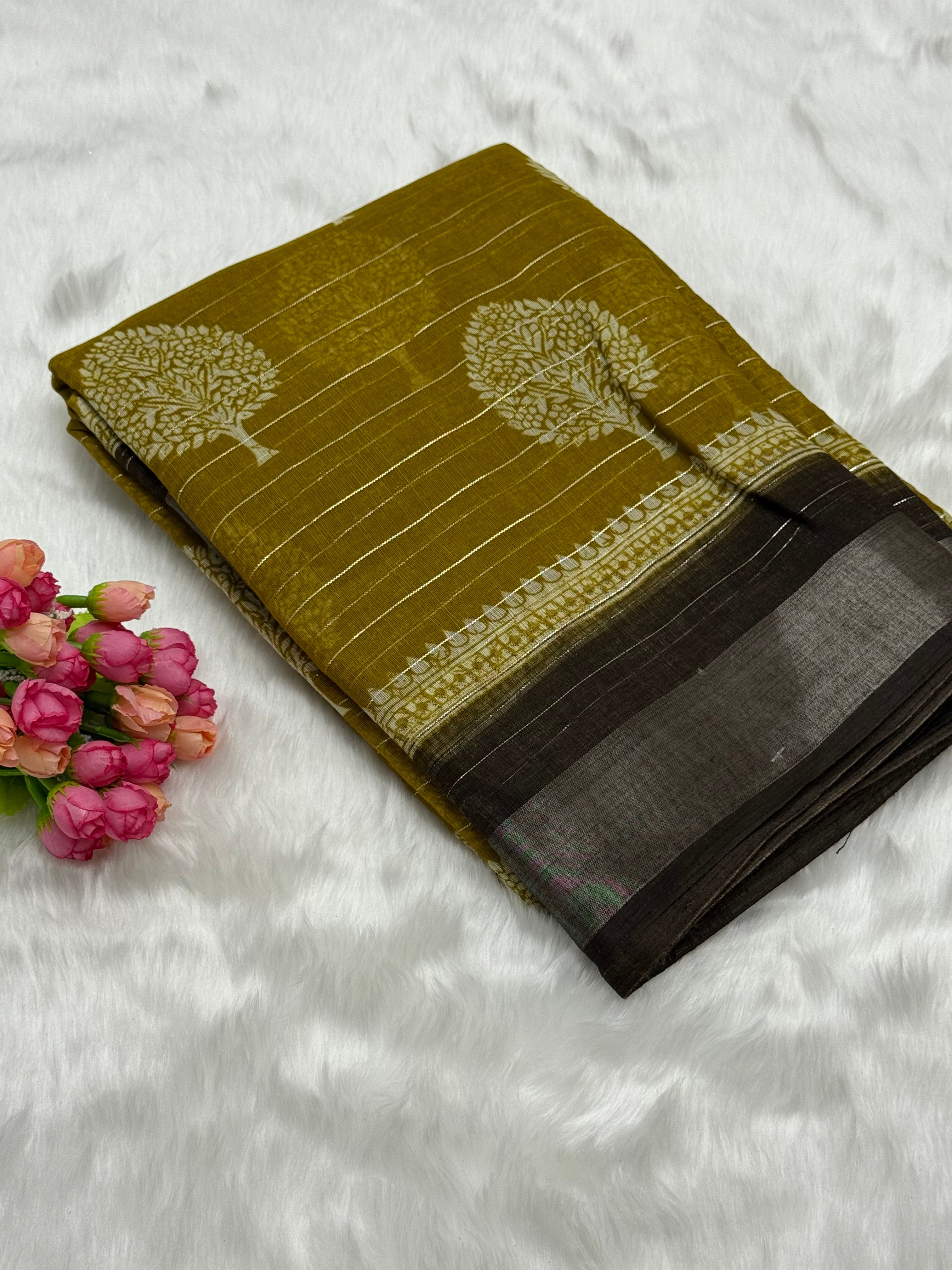 FANCY DOLLA SILK SAREE - MUSTARD