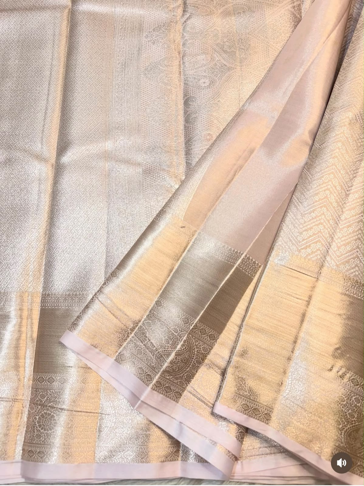 PREMIUM KANCHI TISSUE SILK SAREE - SOFT BABY PINK