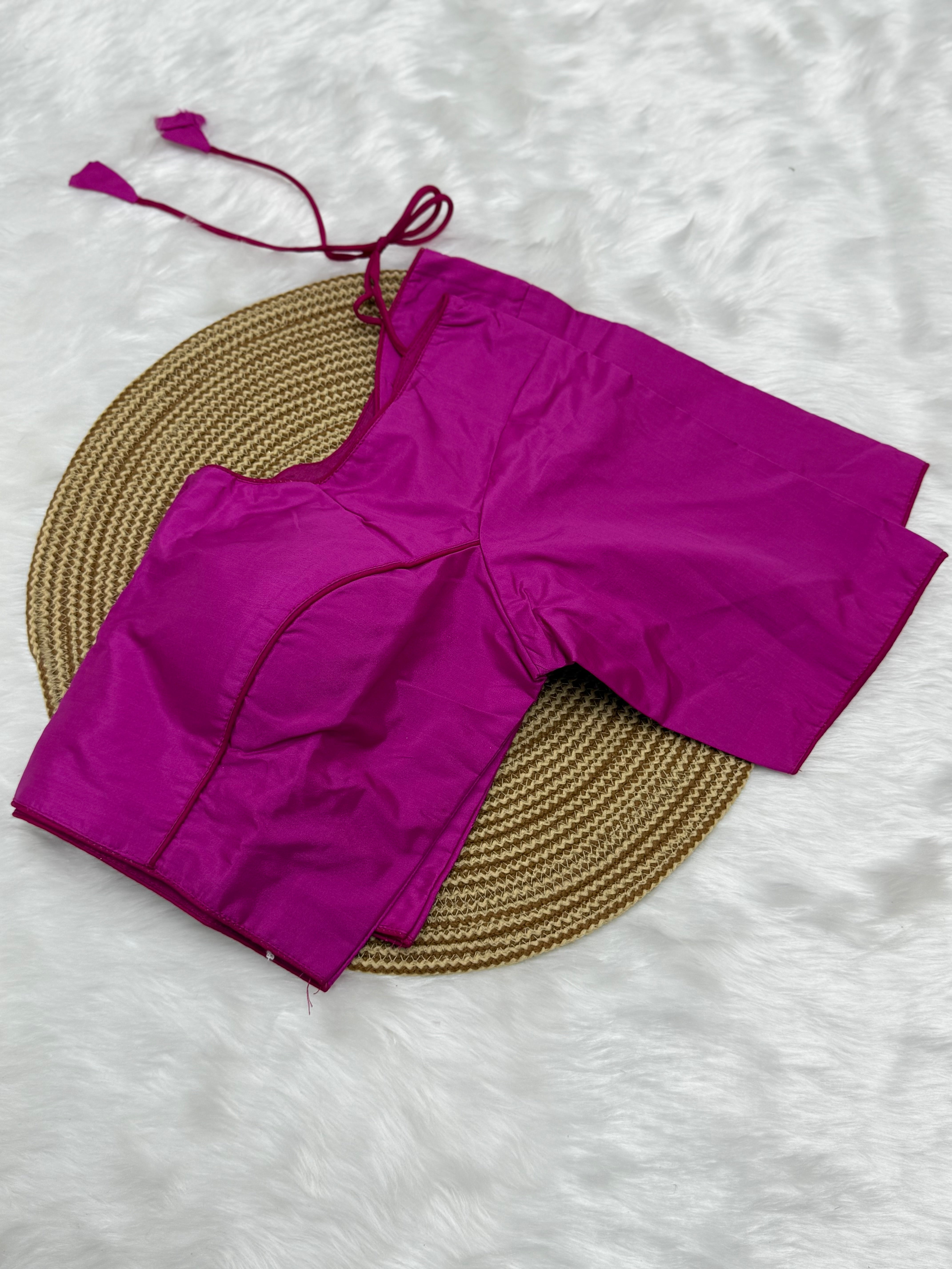 PLAIN READYMADE SAREE BLOUSE