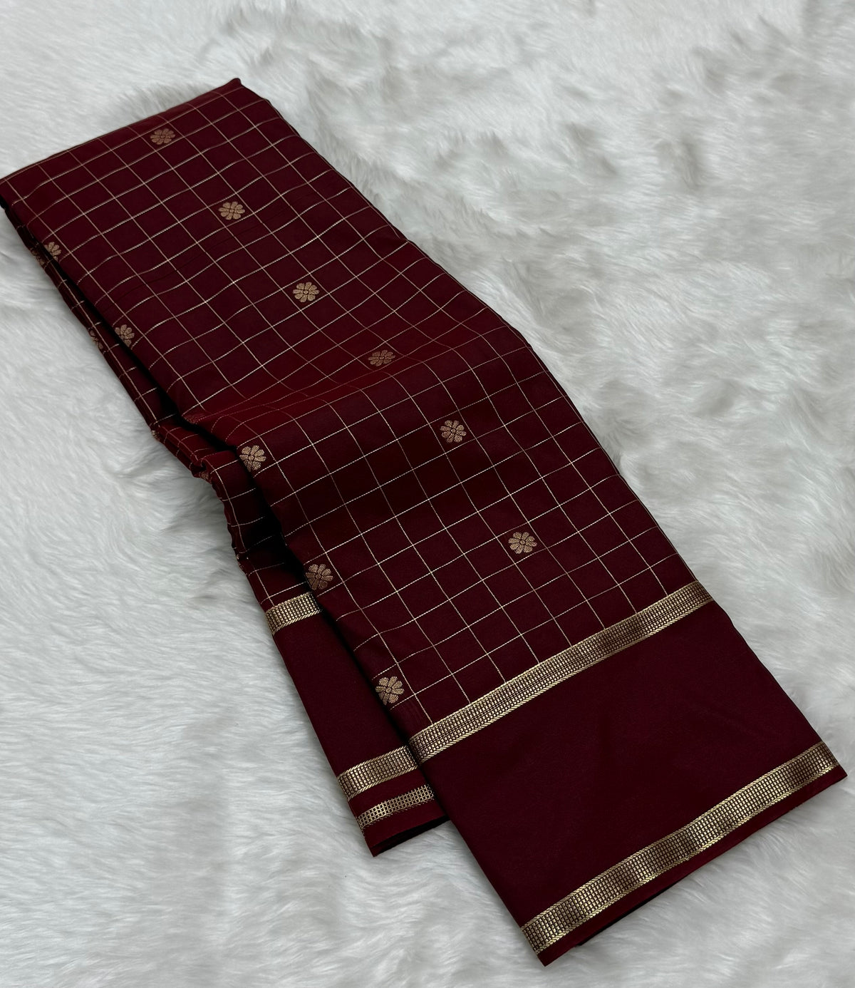 PREMIUM SEMI KANCHI SILK SAREE - MAROON