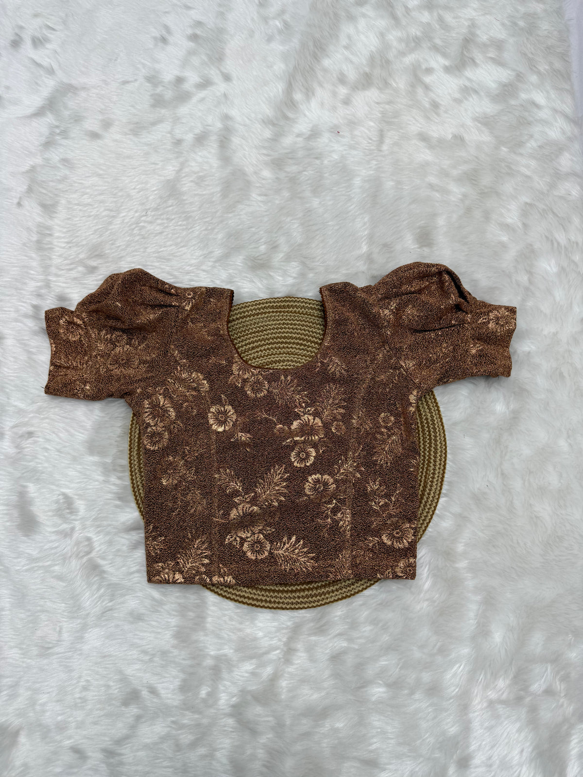 DESIGNER STRETCHABLE BLOUSE - BRONZE