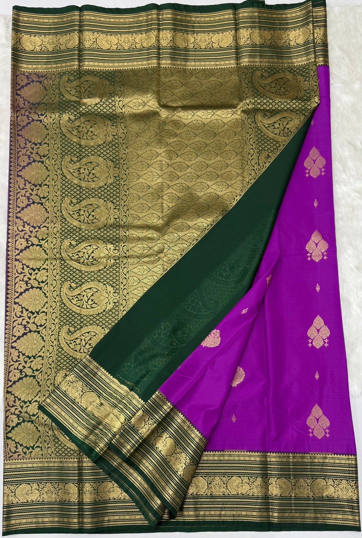 PREMIUM SEMI KANCHI SILK SAREE - MAUVE PURPLE