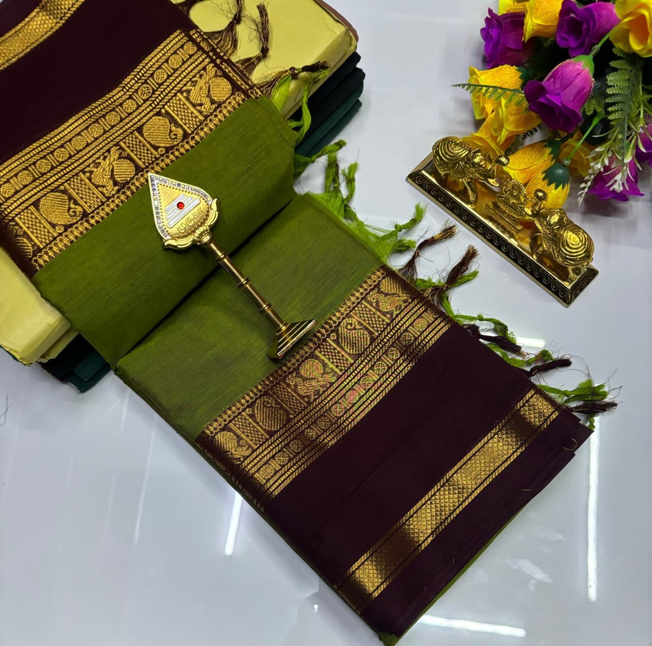 PURE KANCHI COTTON SAREES - DUAL