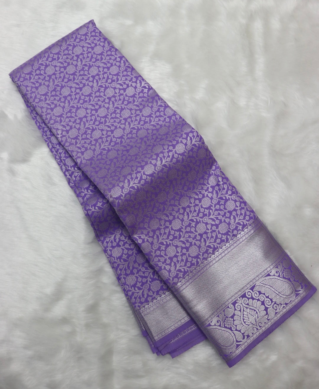 PREMIUM SEMI KANCHI SILK SAREE - LAVENDER