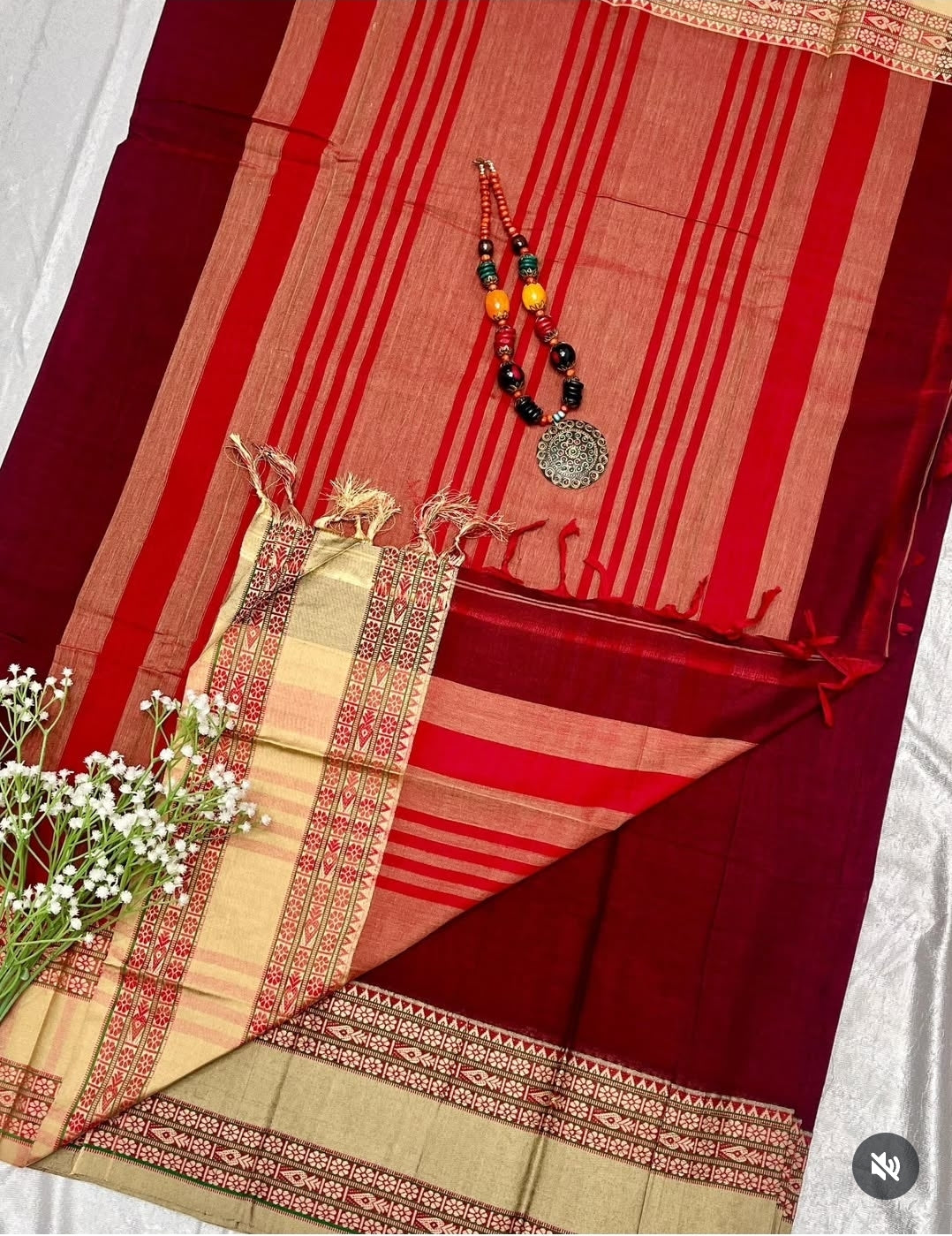 EXCLUSIVE KANCHI COTTON SAREE - MAROON