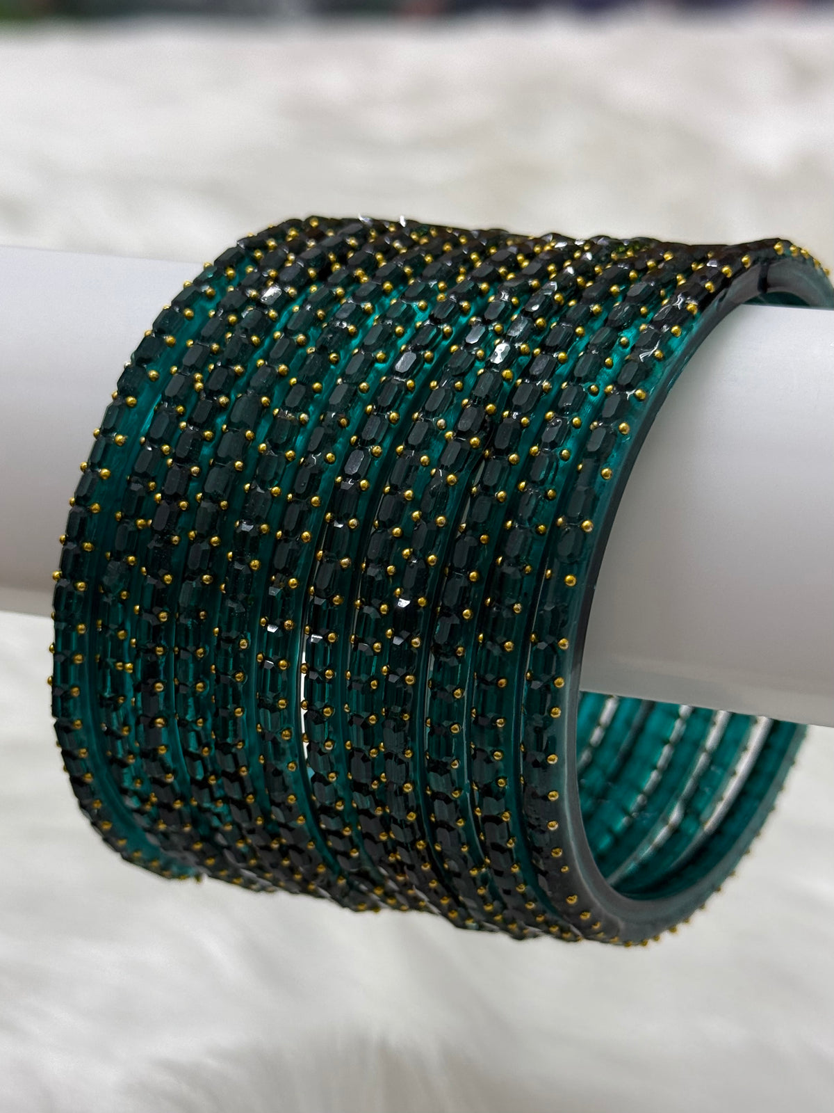 PREMIUM RAINDROP GLASS BANGLES PACK OF 12