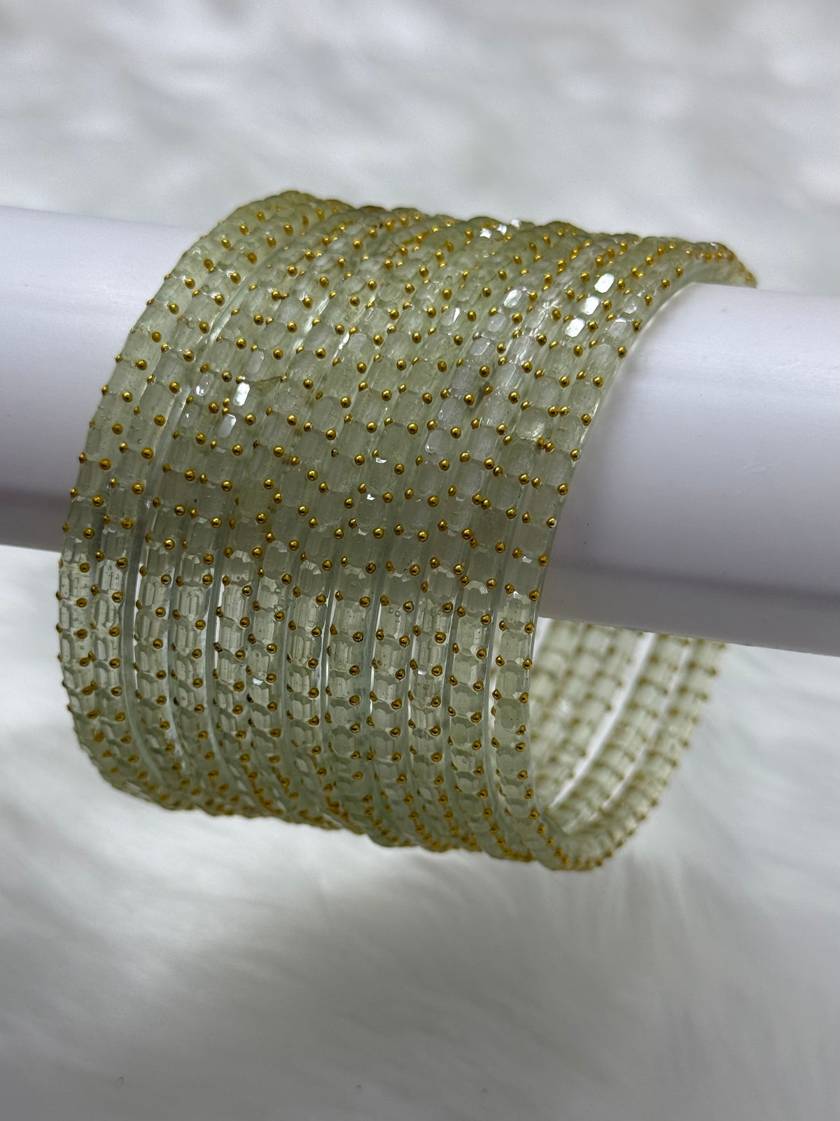 PREMIUM RAINDROP GLASS BANGLES PACK OF 12