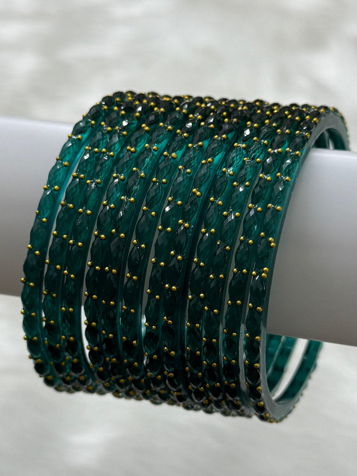 RAINDROP GLASS BANGLES PACK OF 12