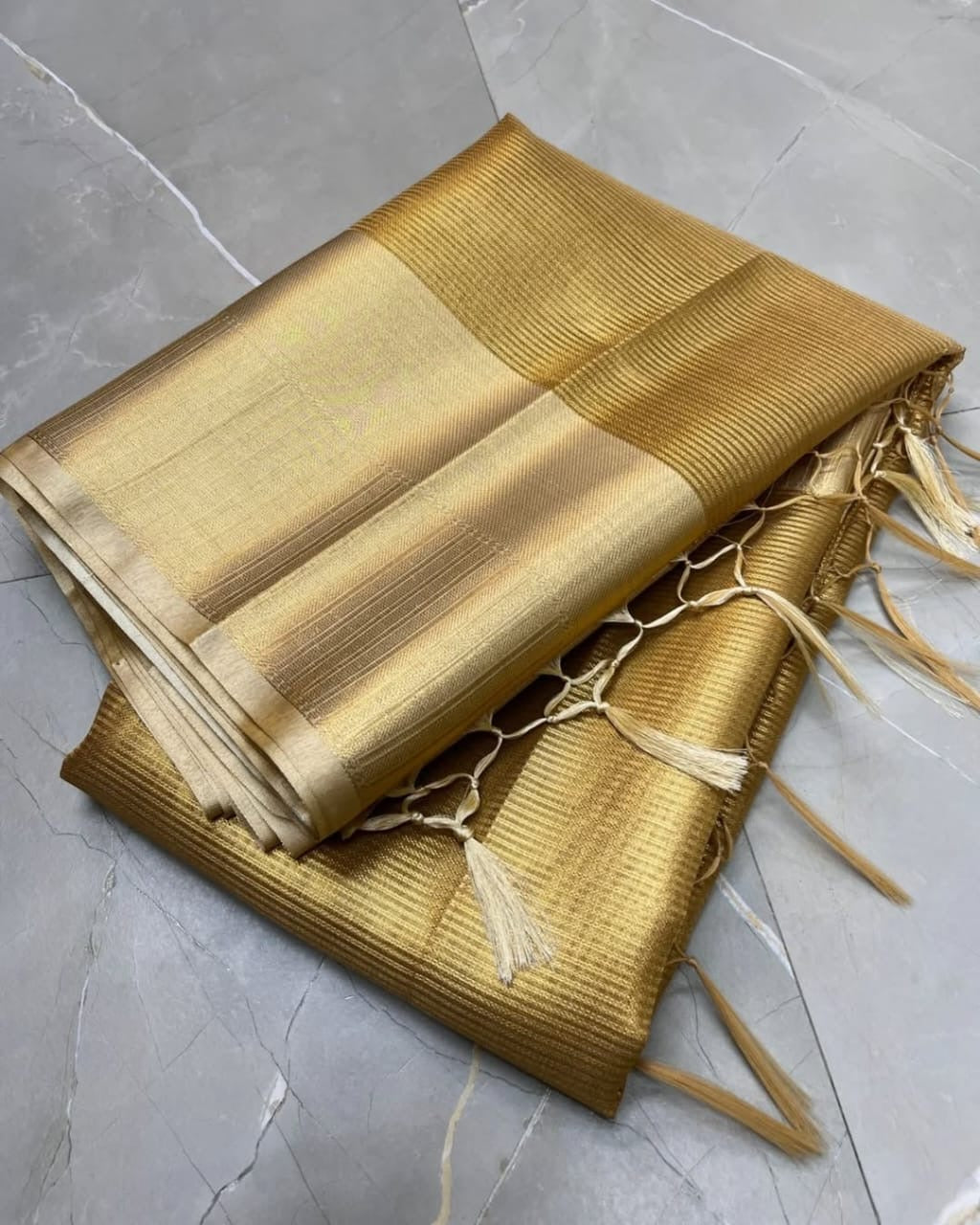 CELEBRITY INSPIRED BANARASI SOFT SILK SAREE - GOLD
