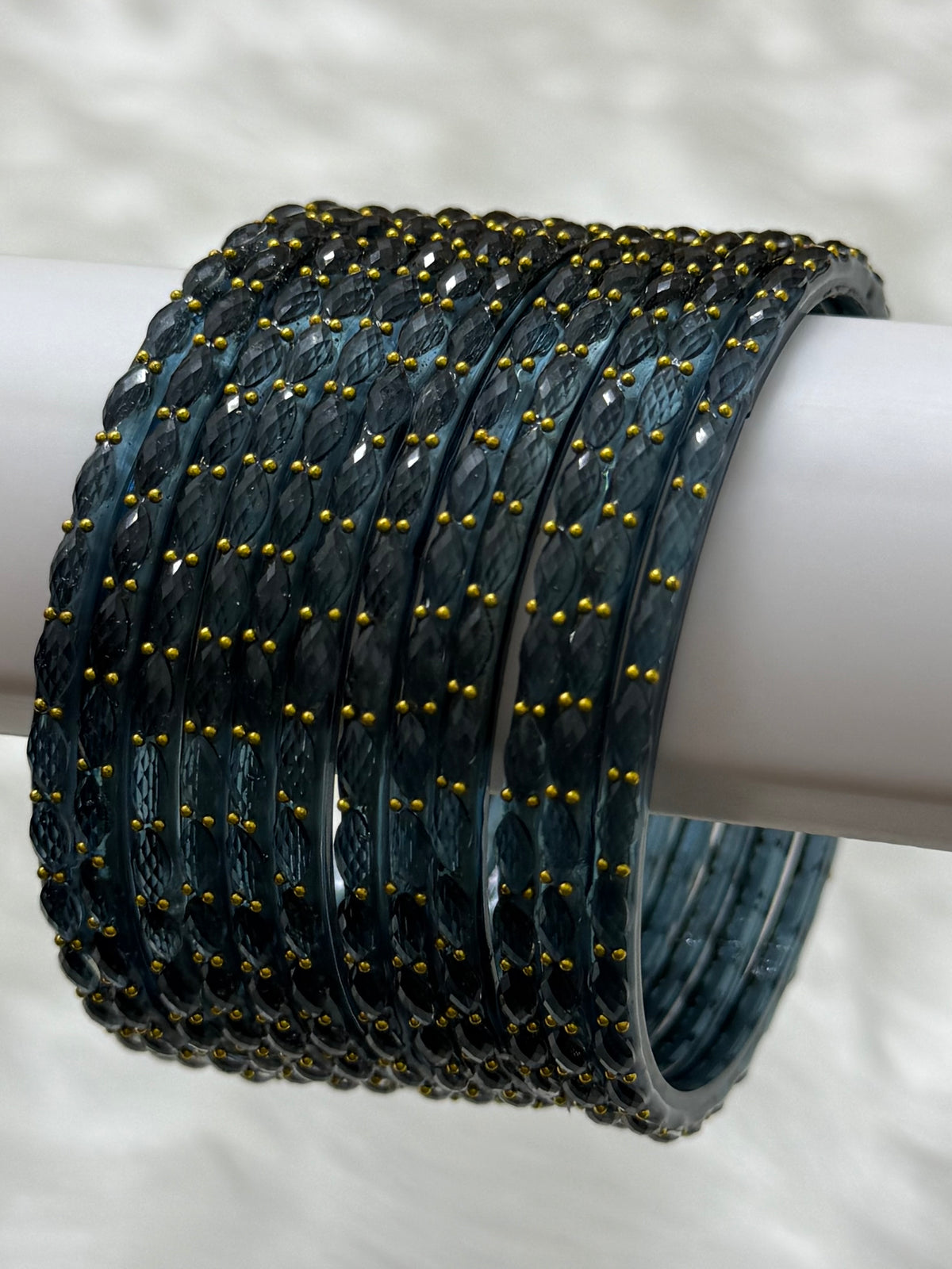 RAINDROP GLASS BANGLES PACK OF 12