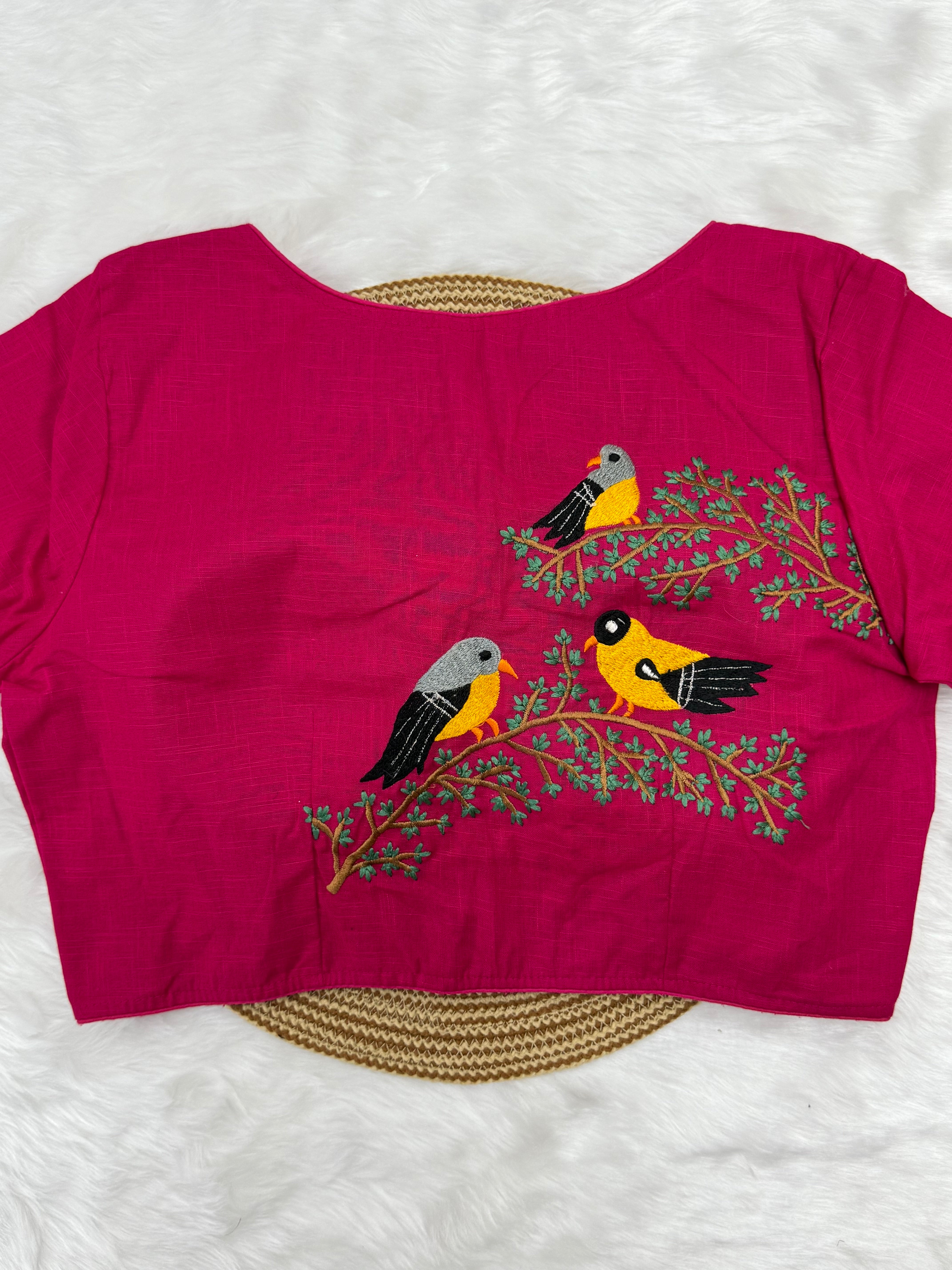 TRENDY EMBROIDERY WORK READYMADE BLOUSE