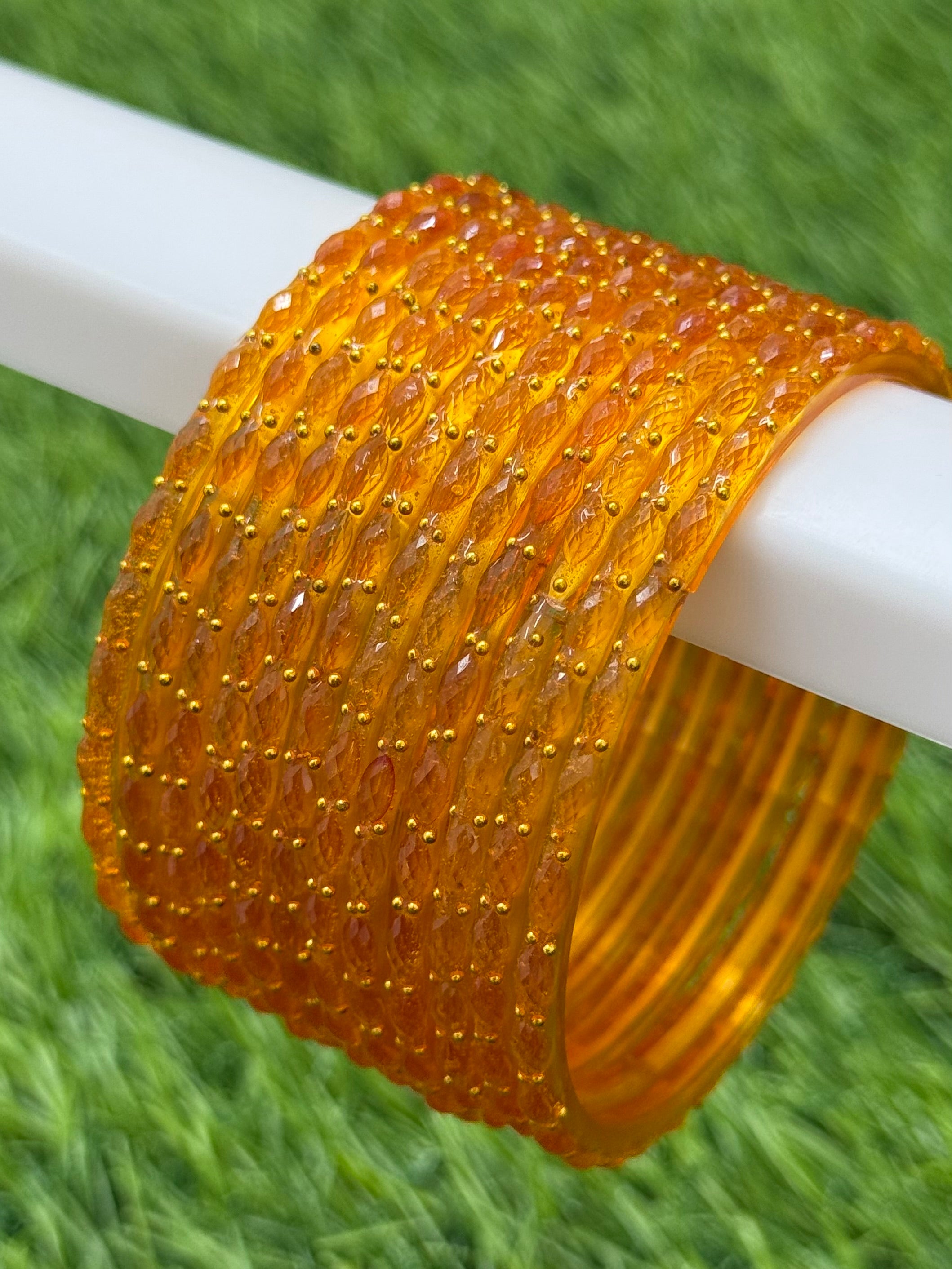 RAINDROP GLASS BANGLES PACK OF 12