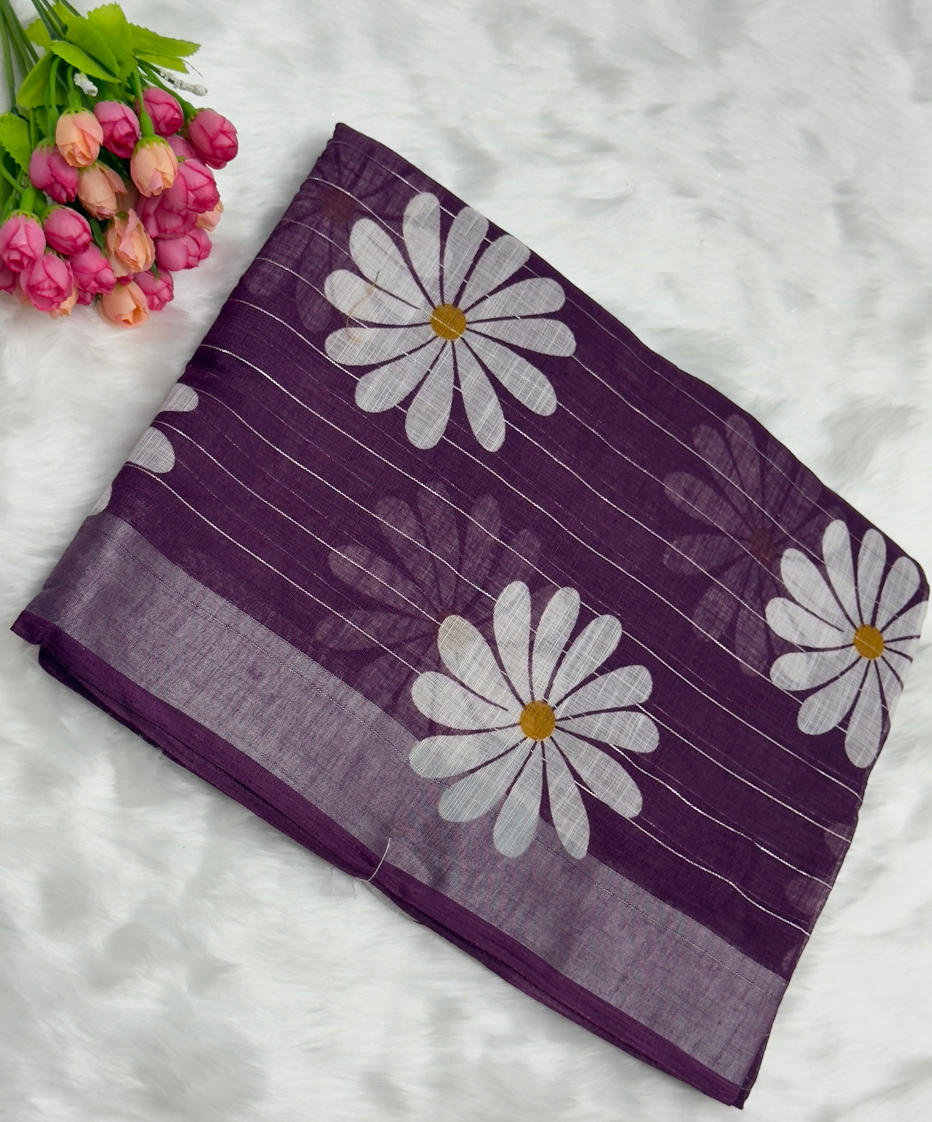 FANCY DOLLA SILK SAREE - PLUM VIOLET