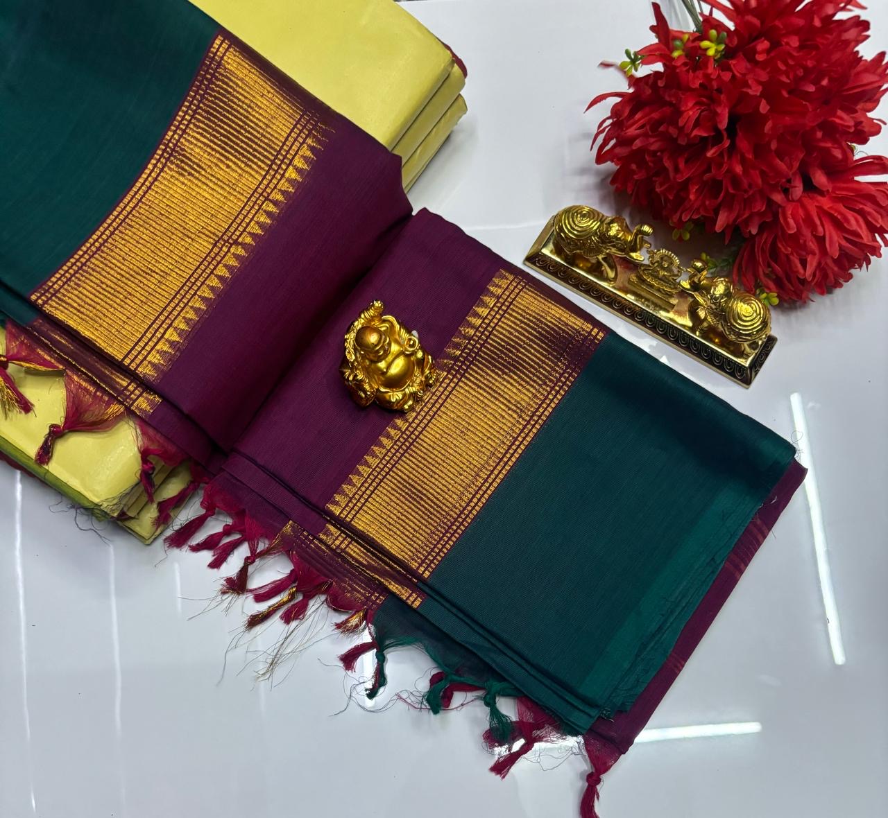PURE KANCHI COTTON SAREES - LOLLIPOP