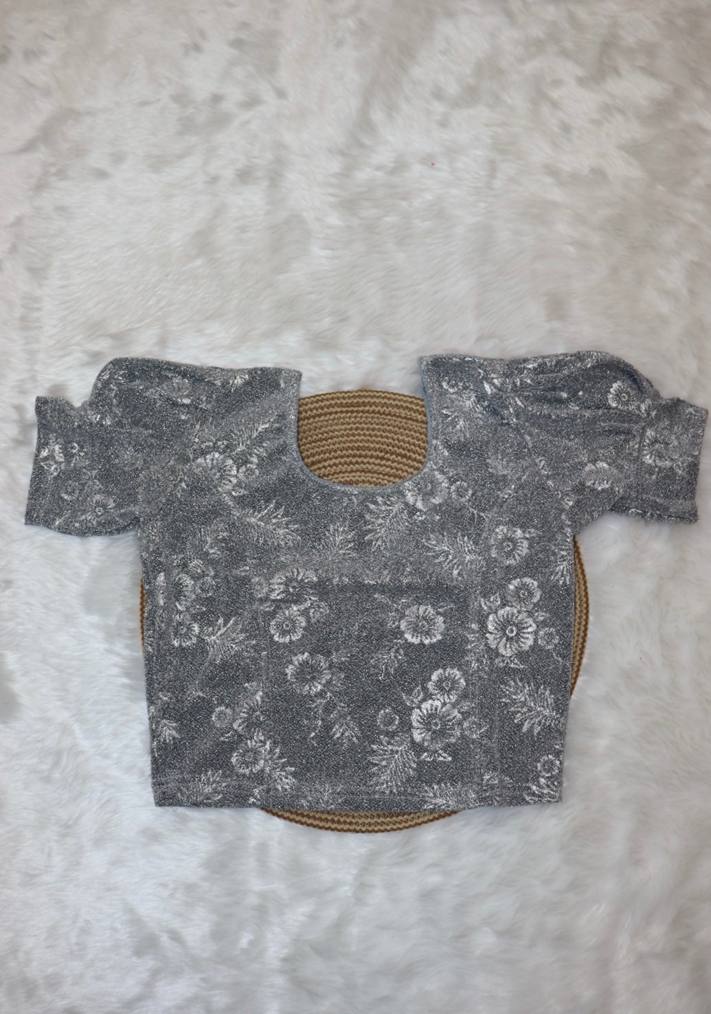 DESIGNER STRETCHABLE BLOUSE - SILVER