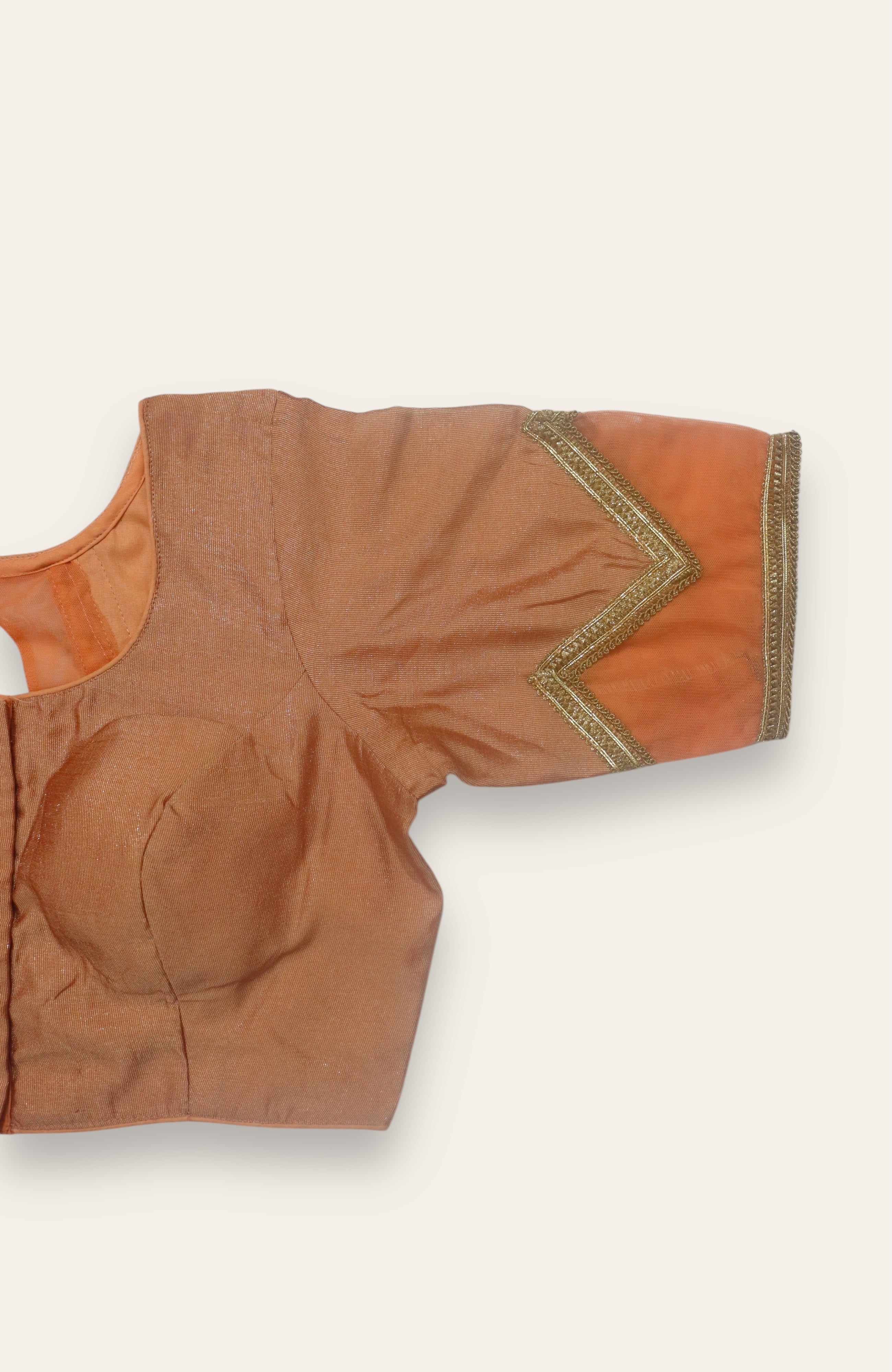 DESIGNER READYMADE BLOUSE - PEACH