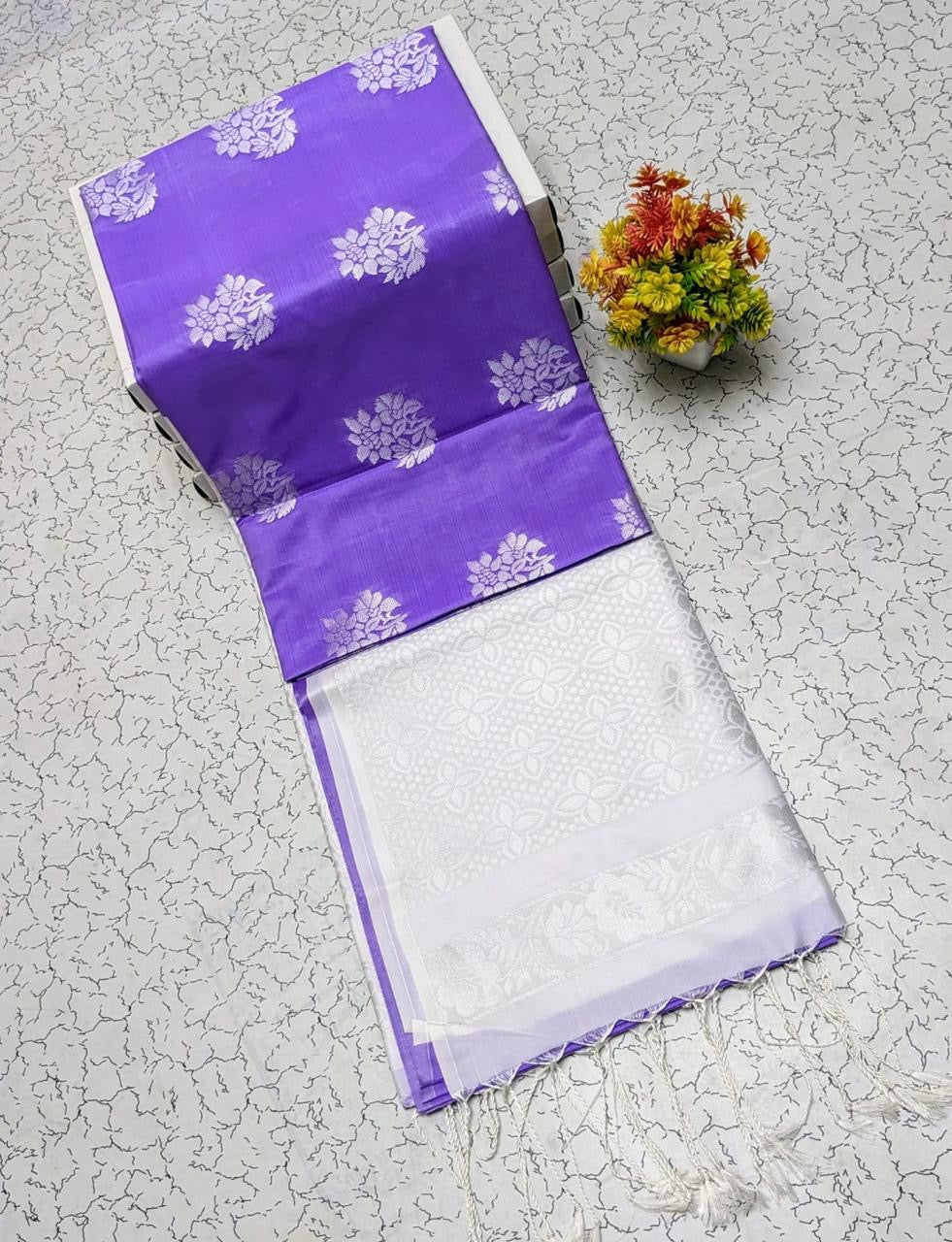 KANCHIPRAM SOFT SILK SAREES - LAVENDER