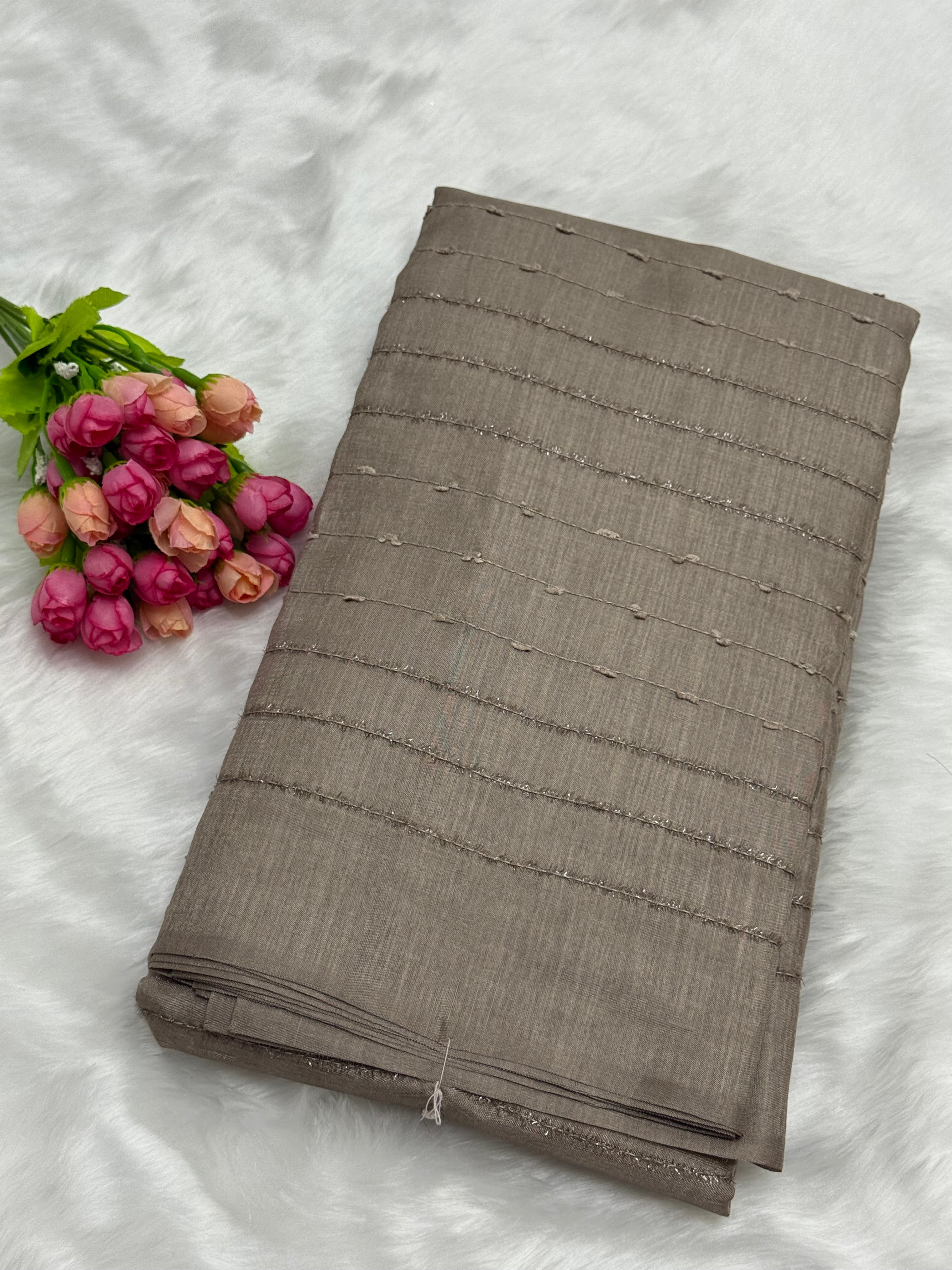 DESIGNER DOLLA SILK SAREE - ASH GREY