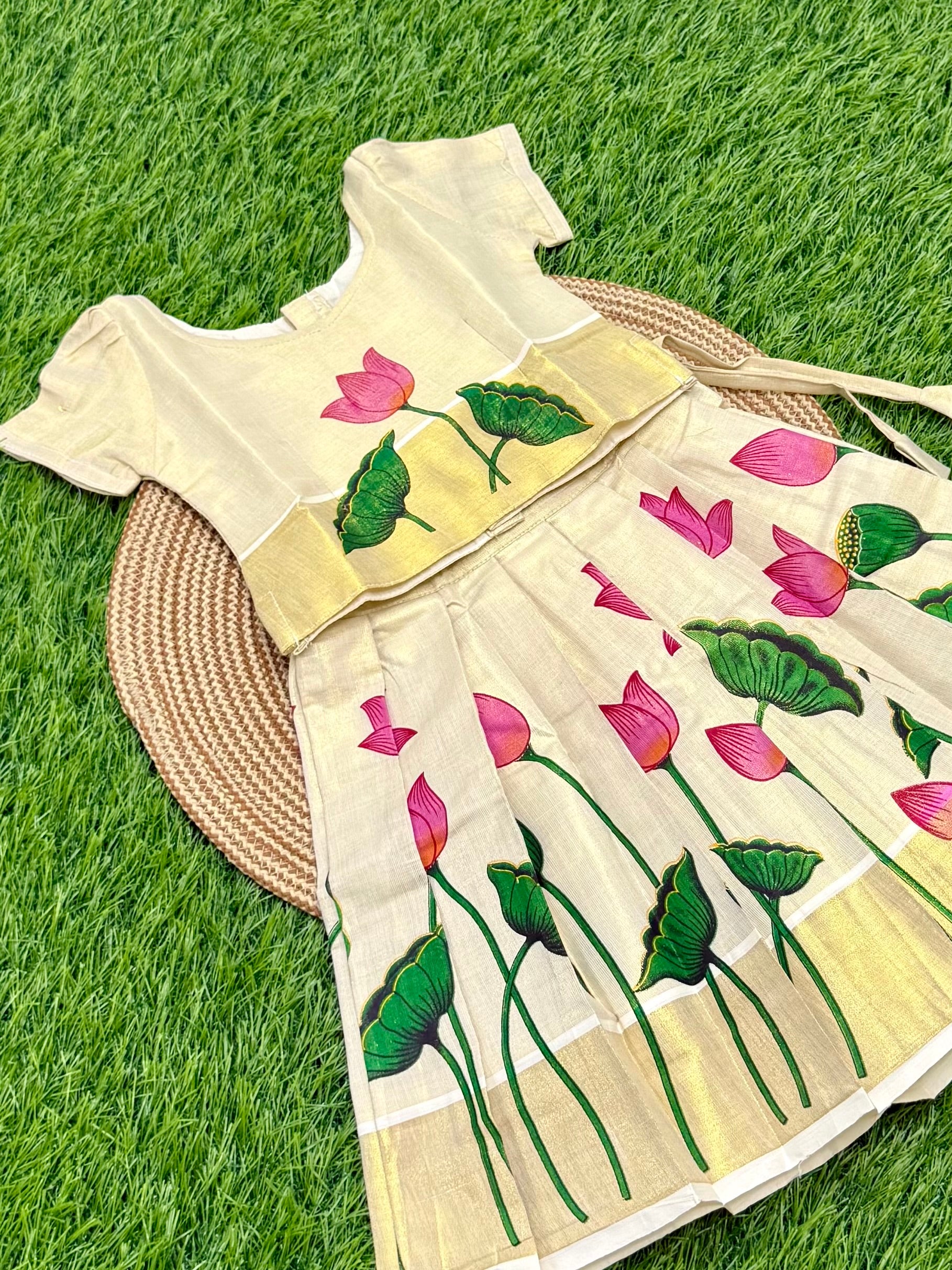 KIDS GIRL'S PATTU PAVADAI - MULTI COLOUR
