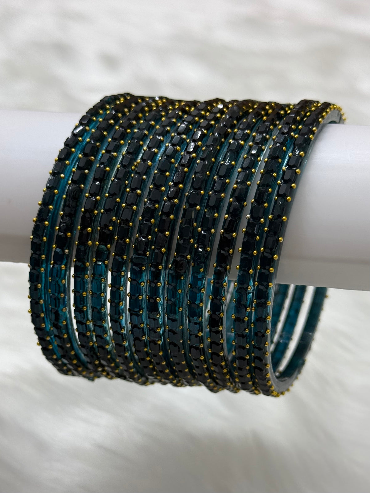 PREMIUM RAINDROP GLASS BANGLES PACK OF 12