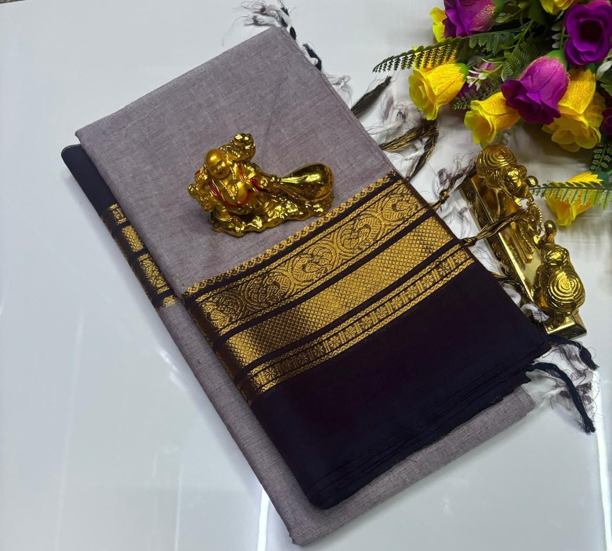 PURE KANCHI COTTON SAREES - DUAL