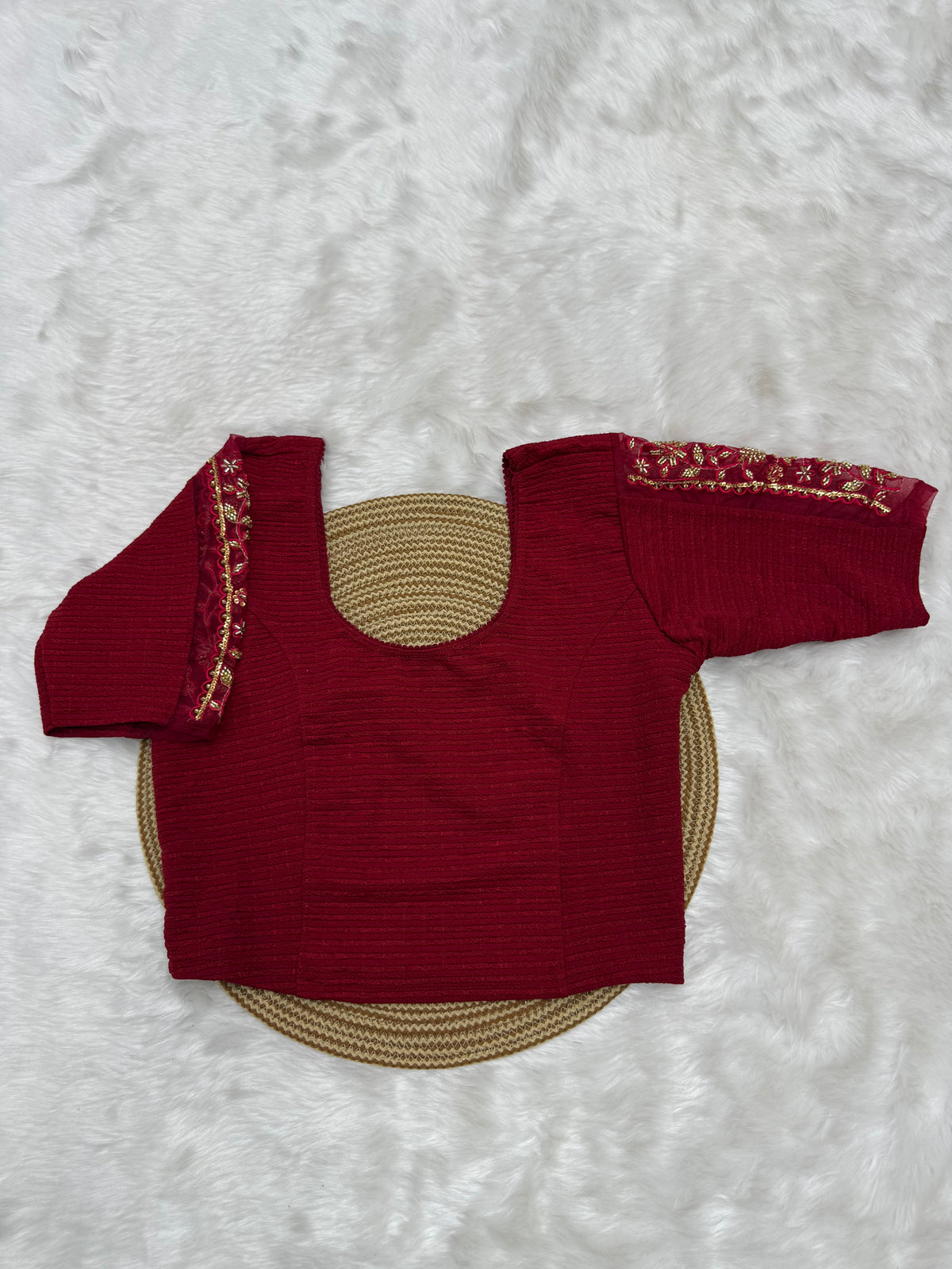 DESIGNER STRETCHABLE BLOUSE - RED