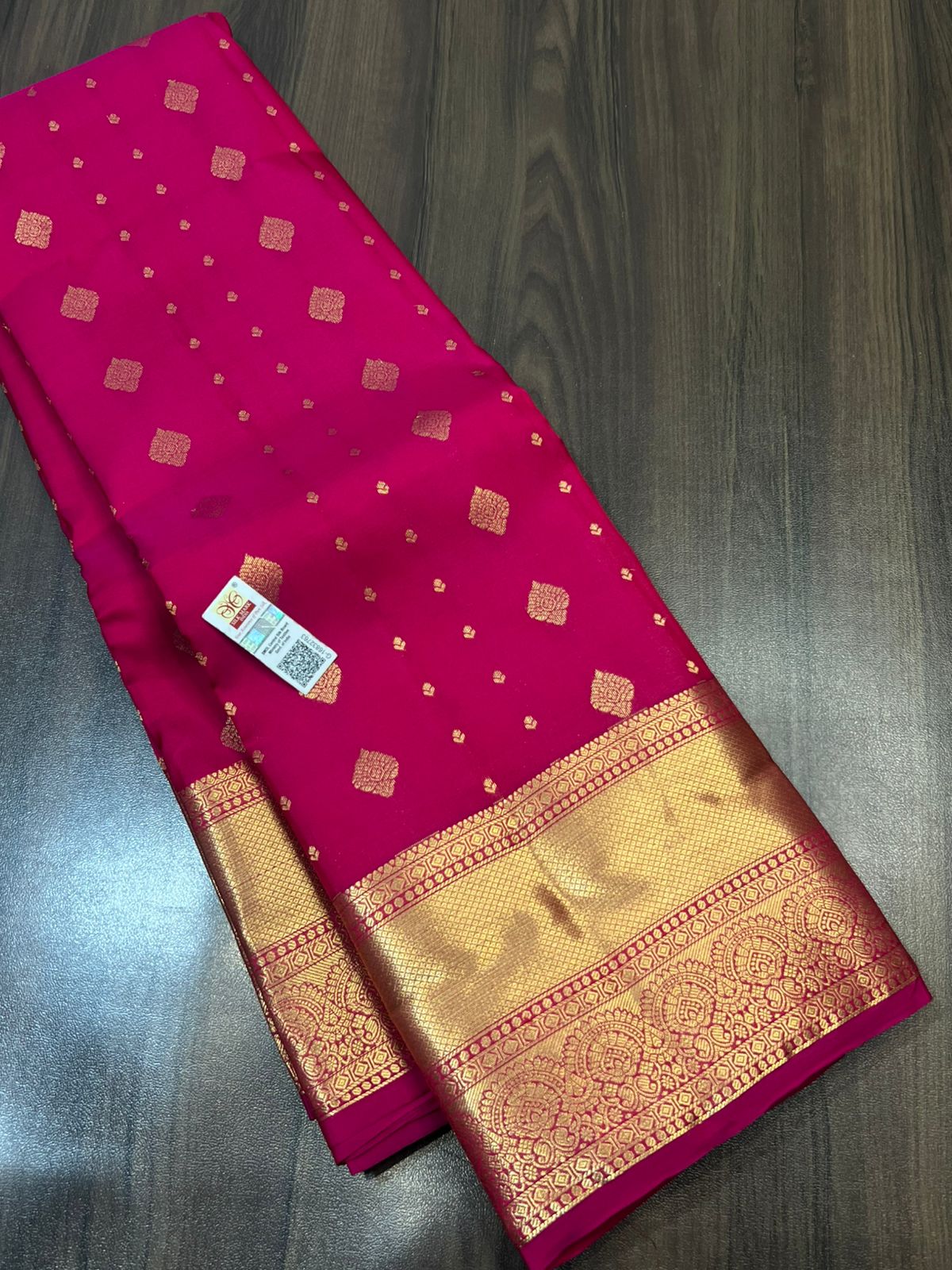 KANCHIPURAM PURE SILK SAREE | SILKMARK® CERTIFIED - RANI PINK