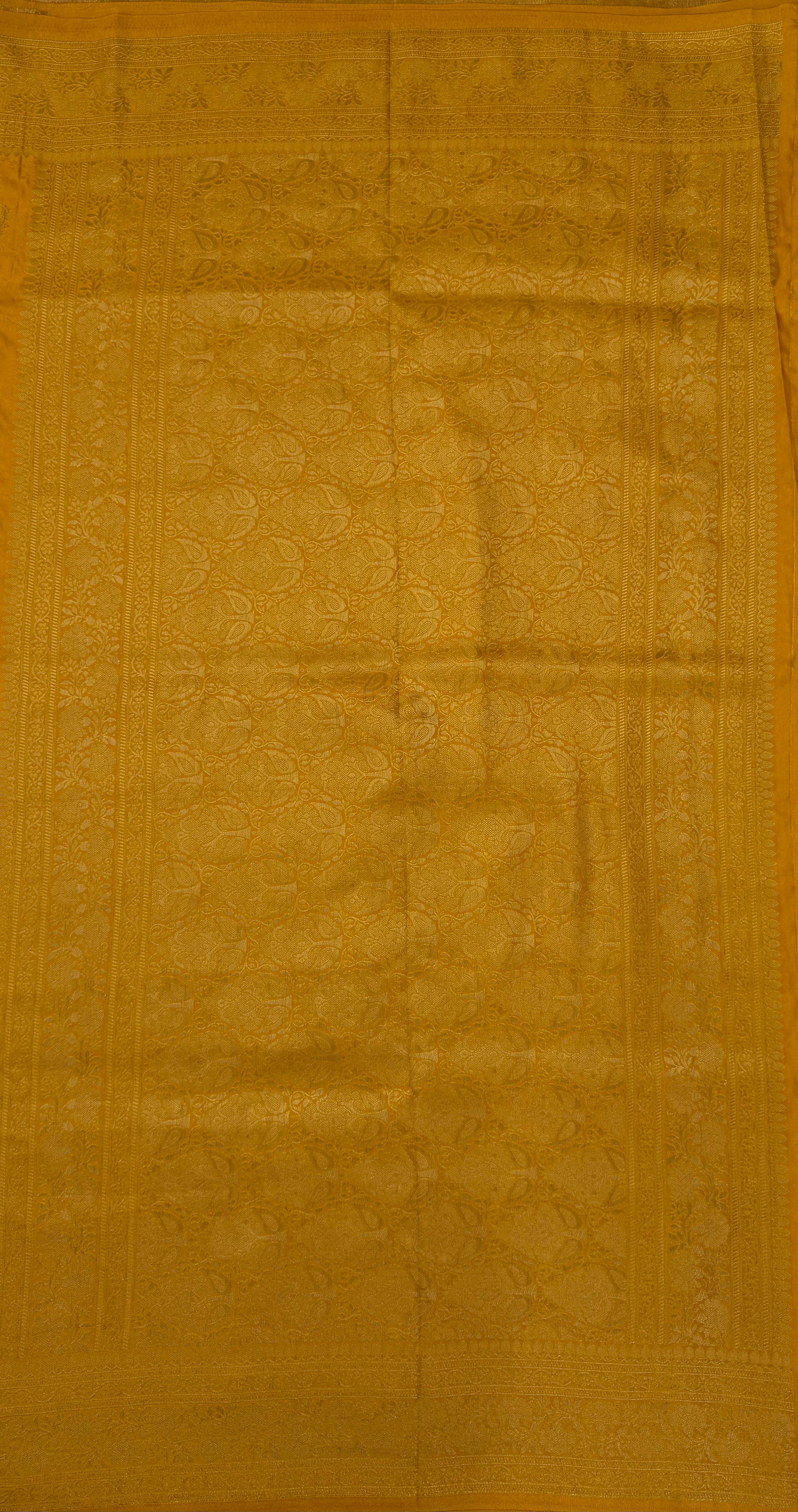 PREMIUM BANARASI MASHRU SILK SAREE - AMBER