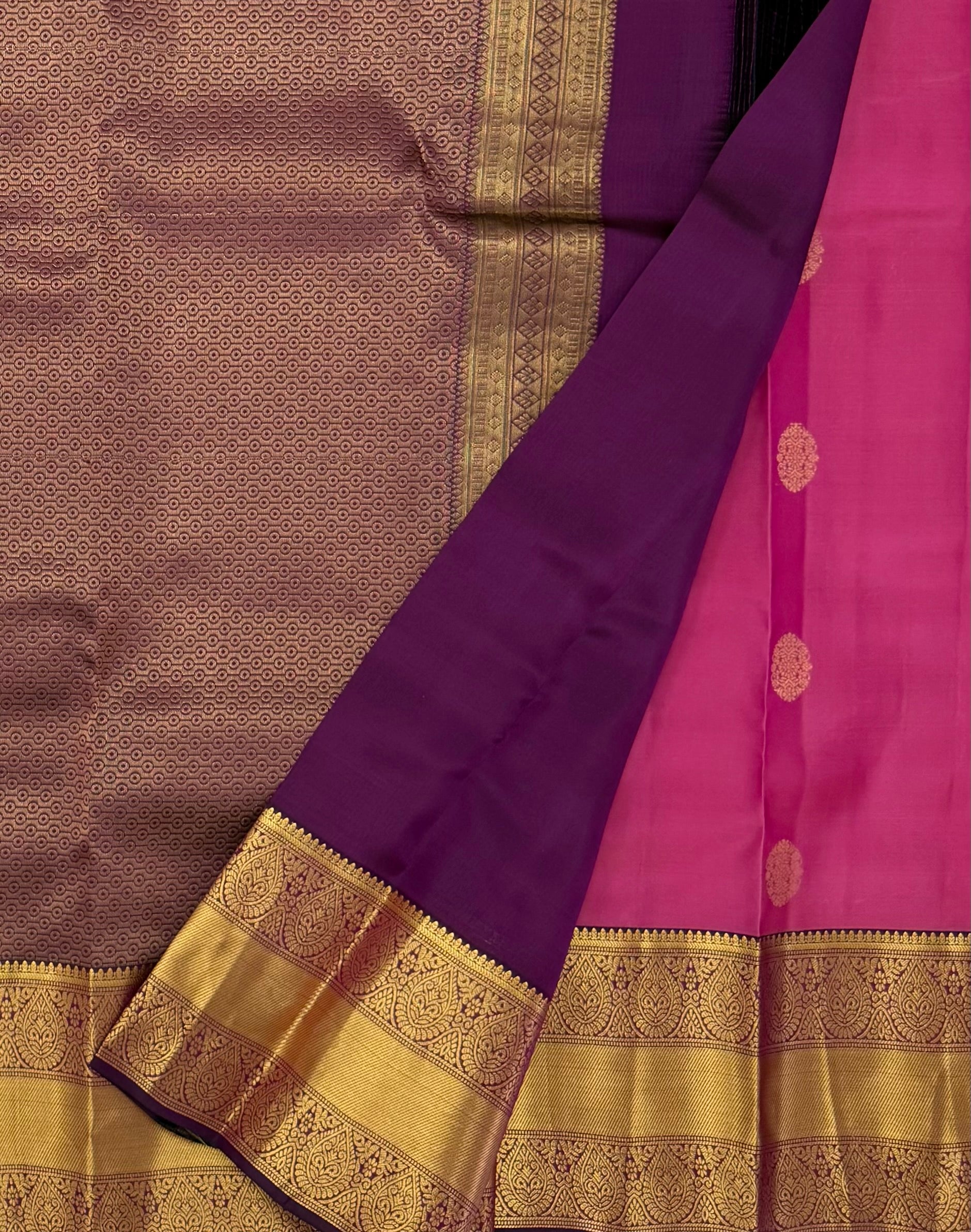 KANCHIPURAM PURE SILK SAREE | SILKMARK® CERTIFIED - FUCHSIA