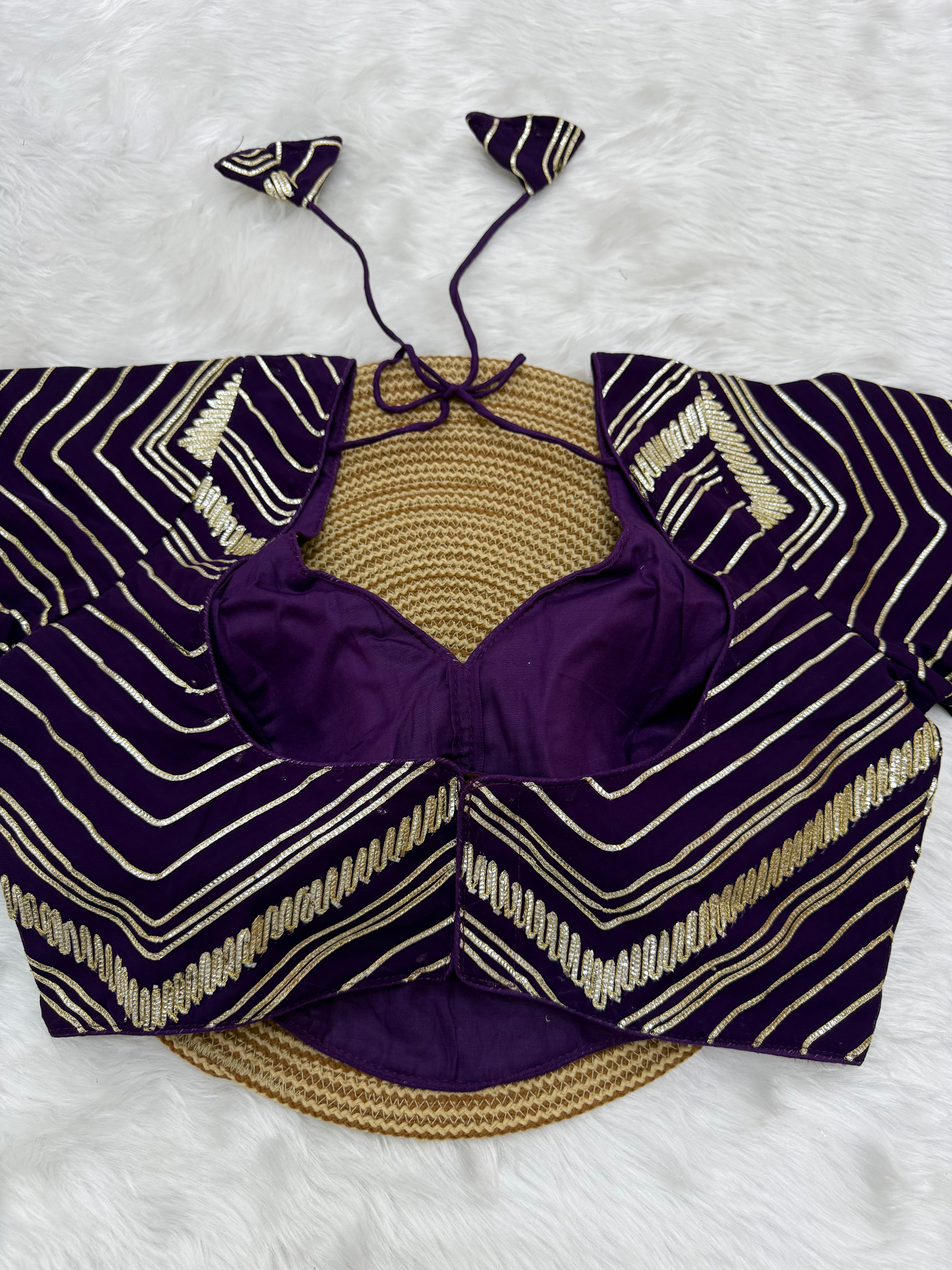 GOTA PATTI BOLLYWOOD INSPIRED PARTY WEAR BLOUSE - PURPLE