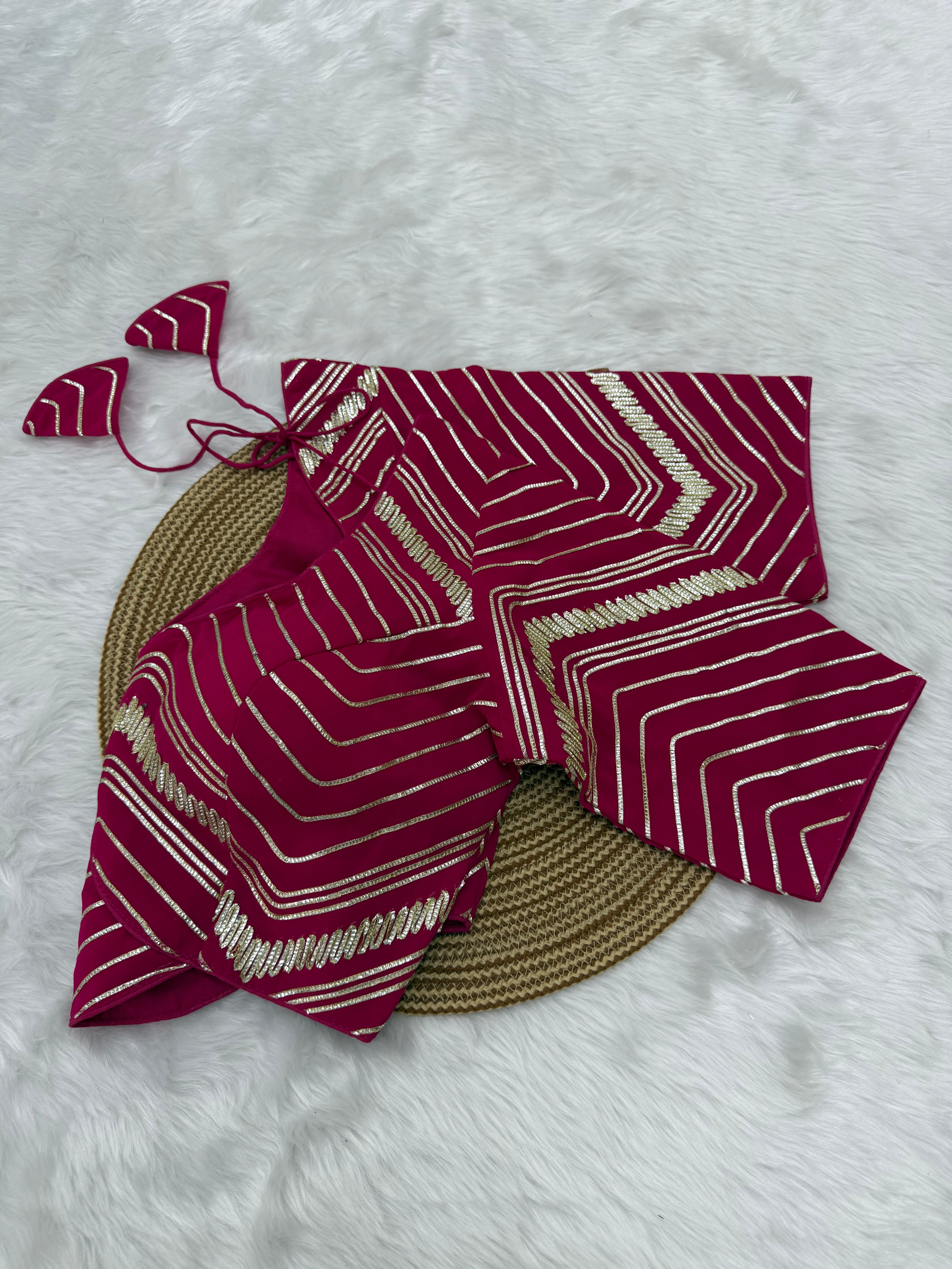 GOTA PATTI BOLLYWOOD INSPIRED PARTY WEAR BLOUSE - PINK