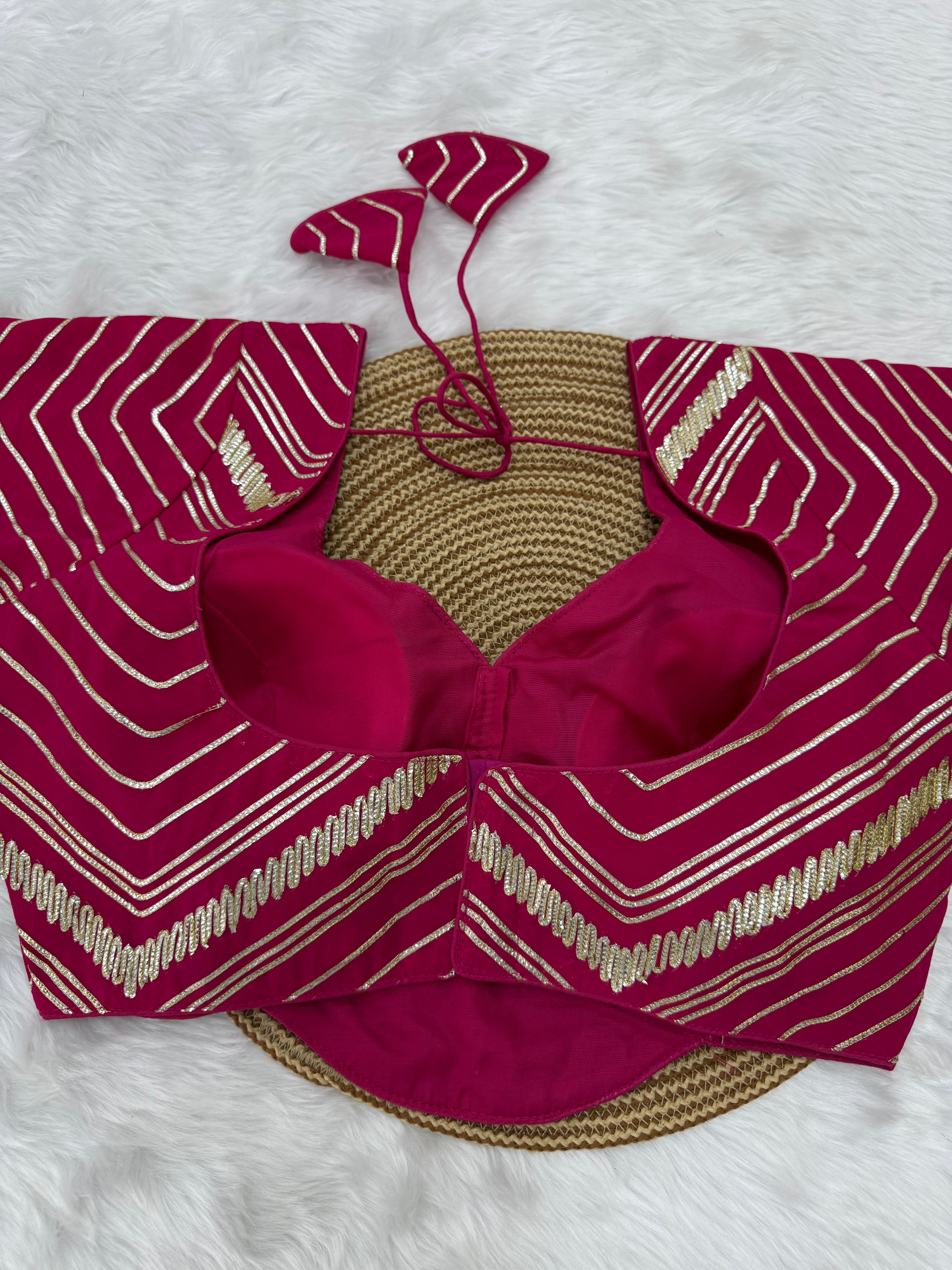 GOTA PATTI BOLLYWOOD INSPIRED PARTY WEAR BLOUSE - PINK
