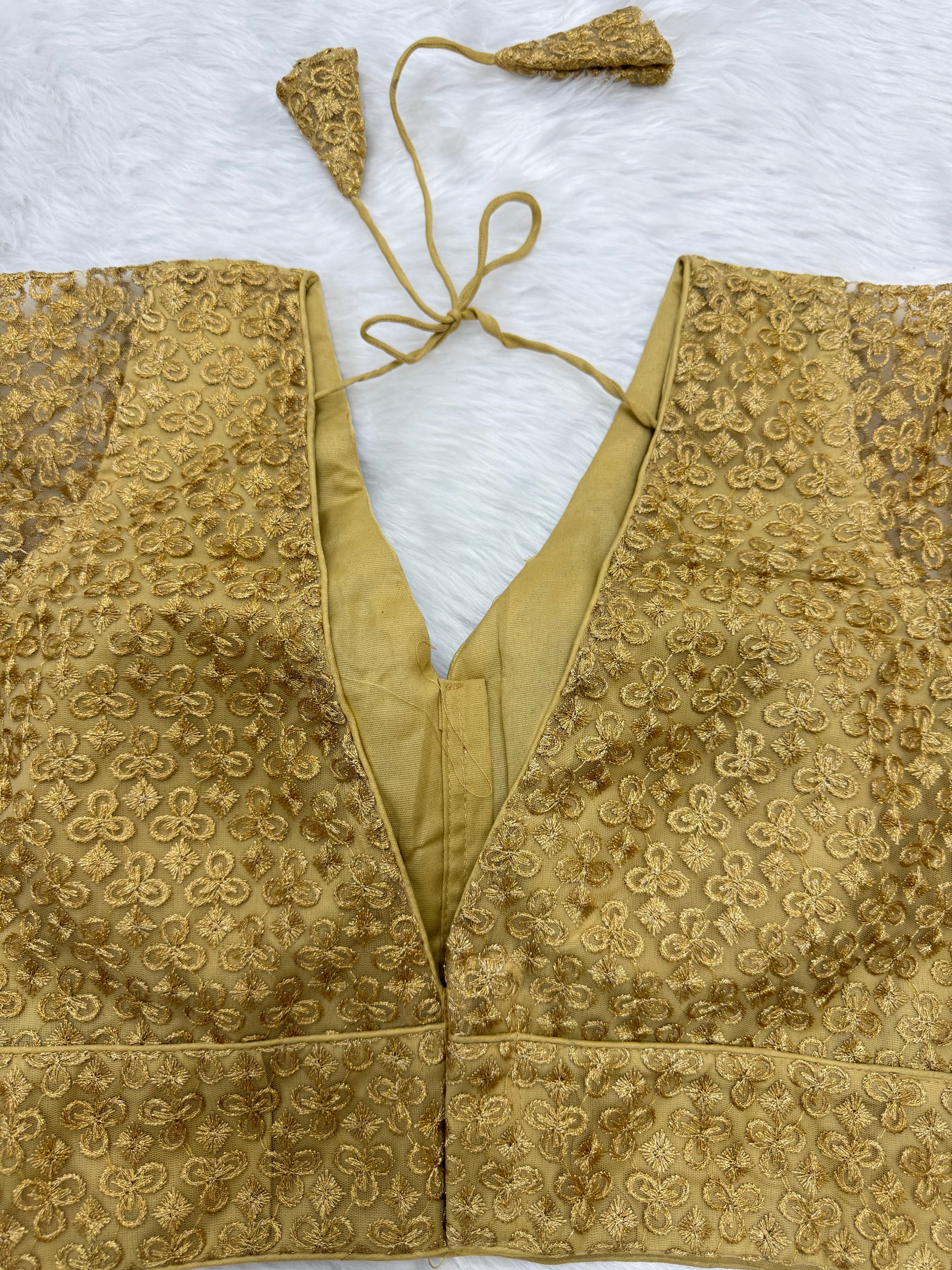 DESIGNER READY TO WEAR BLOUSE - GOLD