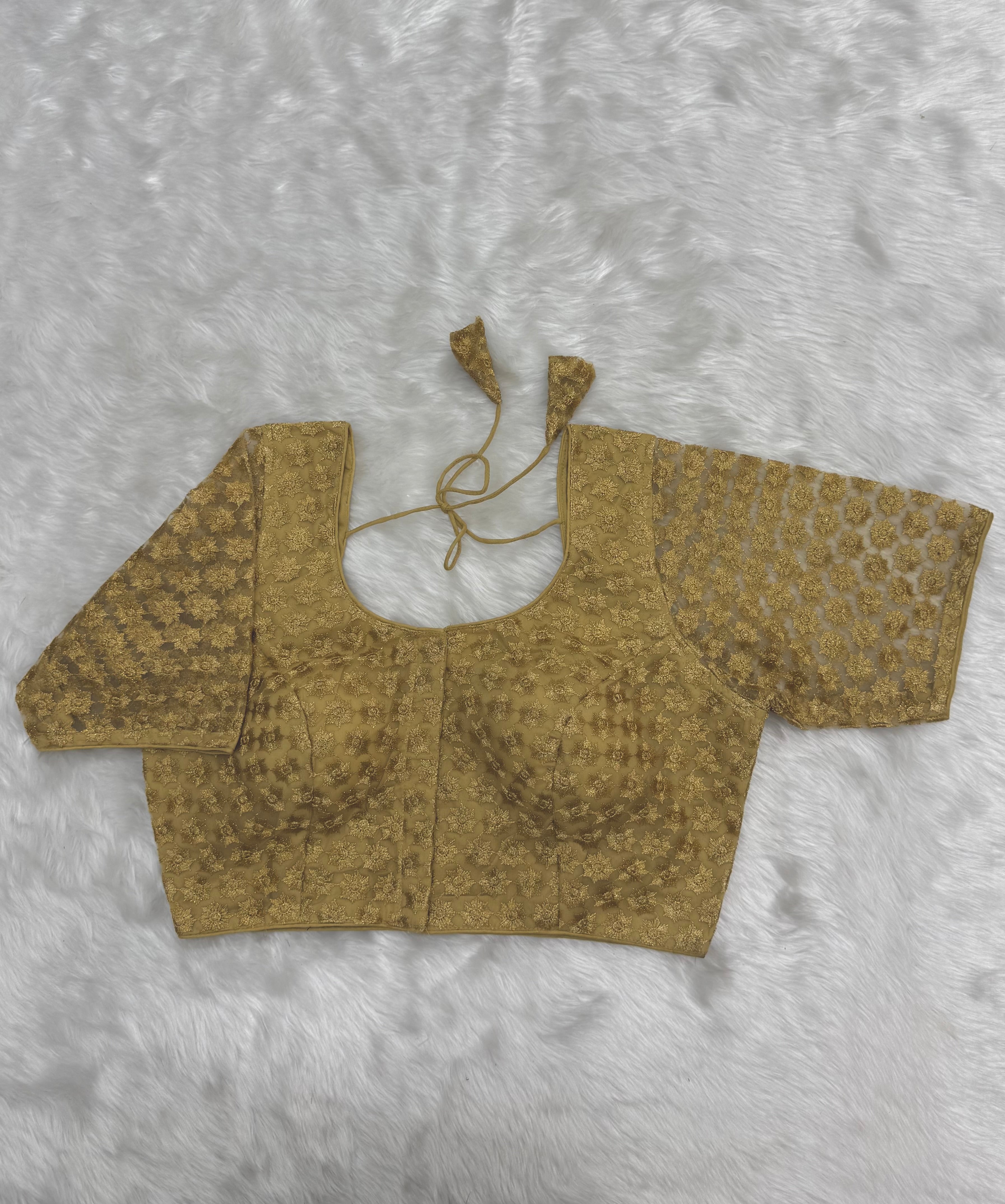 DESIGNER READY TO WEAR BLOUSE - GOLD