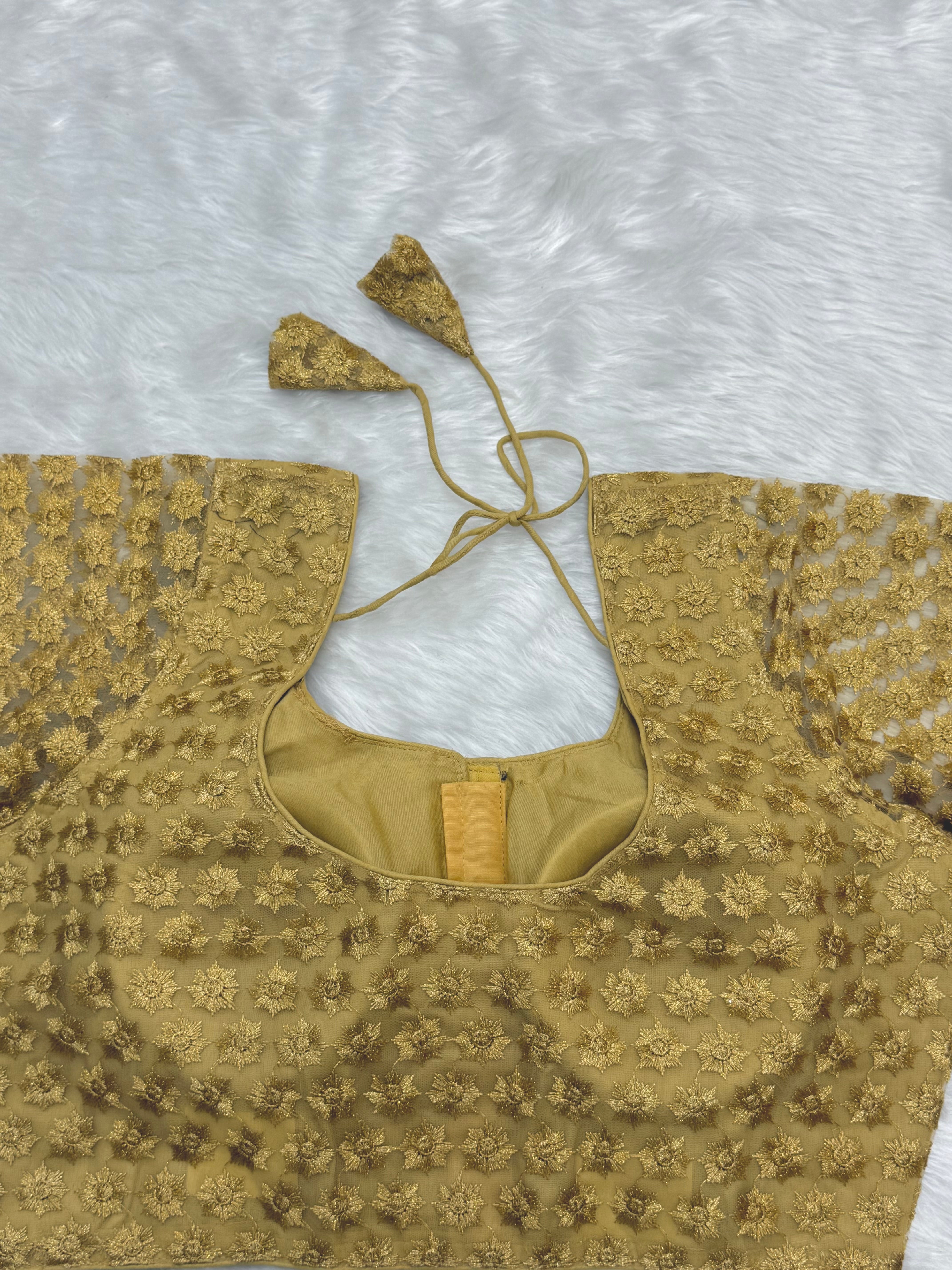 DESIGNER READY TO WEAR BLOUSE - GOLD