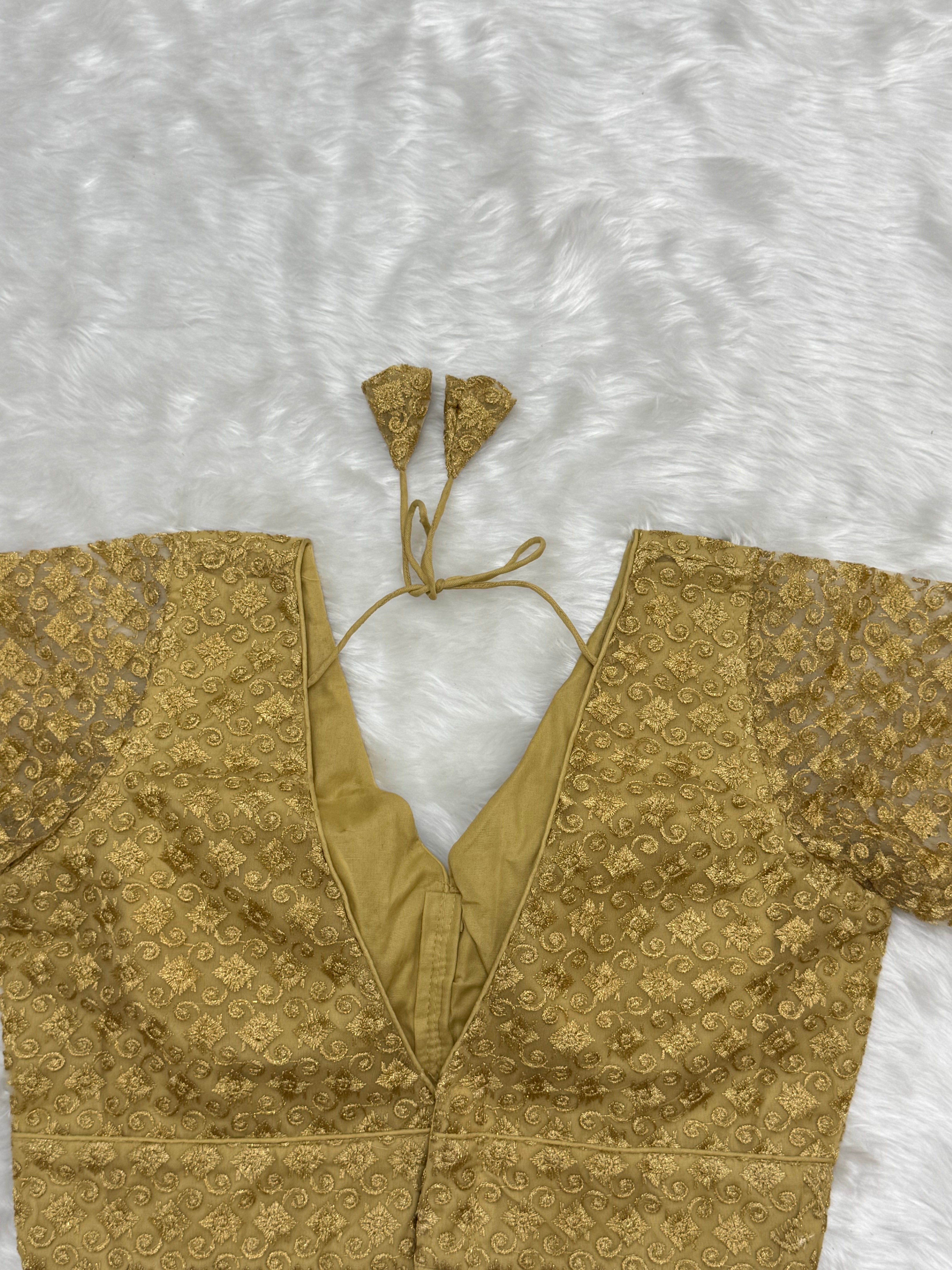 DESIGNER READY TO WEAR BLOUSE - GOLD